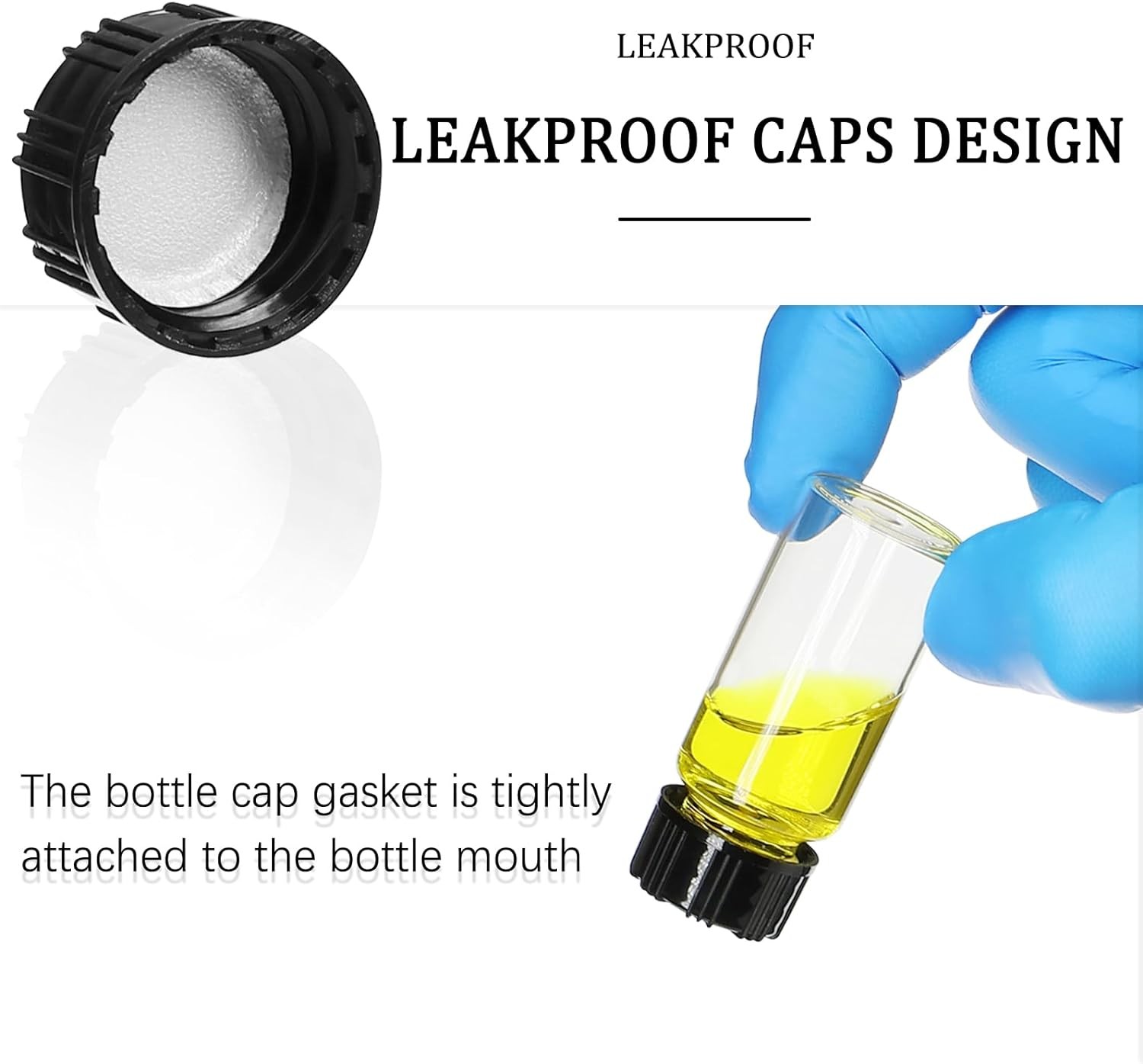 Clear Glass Vials with Screwcap Empty Bottles Liquid Sampling Sample…