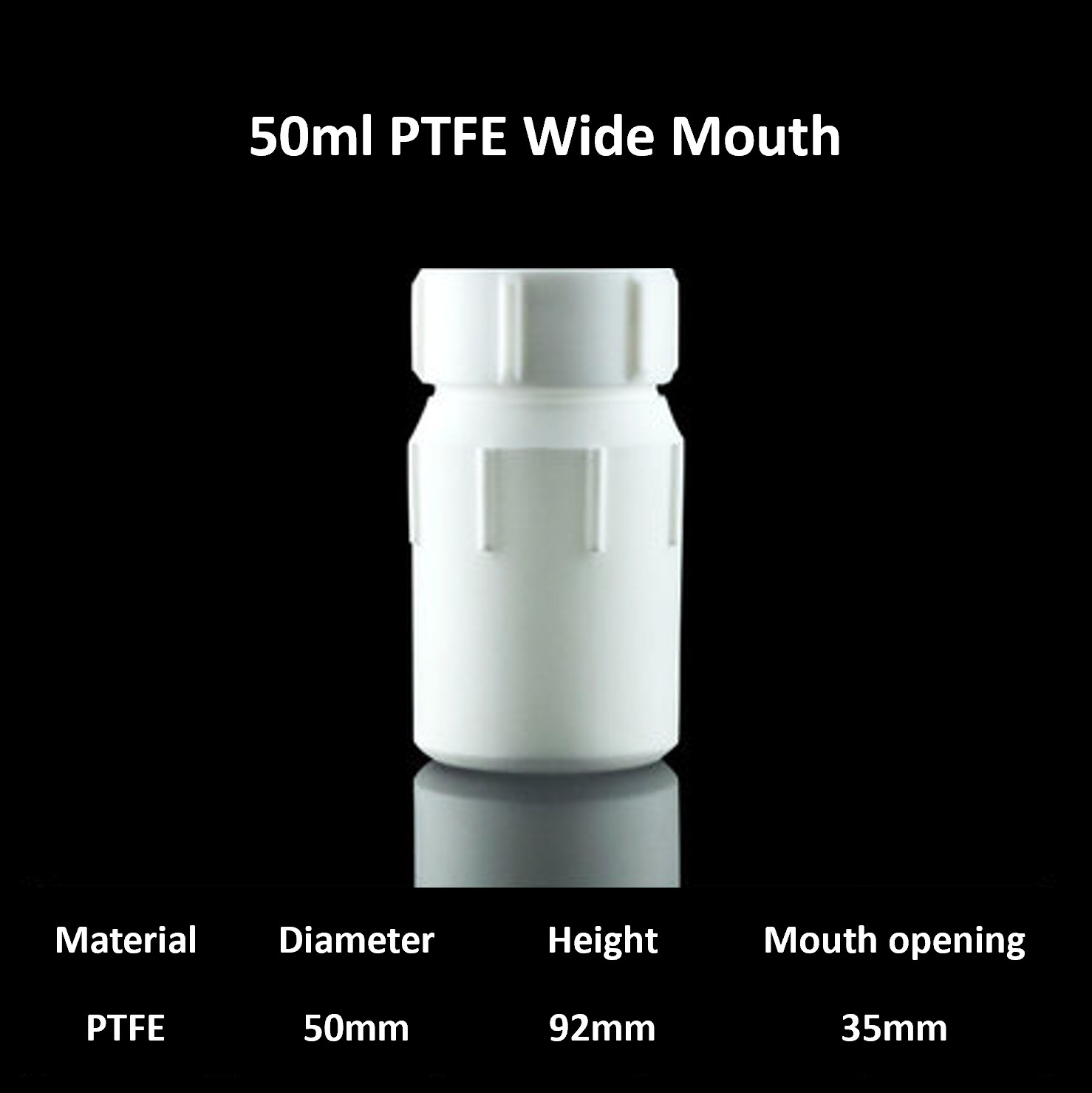 Wide Mouth PTFE Teflon Bottles/jars Free Shipping