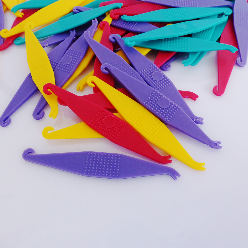 100X Orthodontic Elastic Placer for Braces–Elastic Rubber Band Placers MixColor
