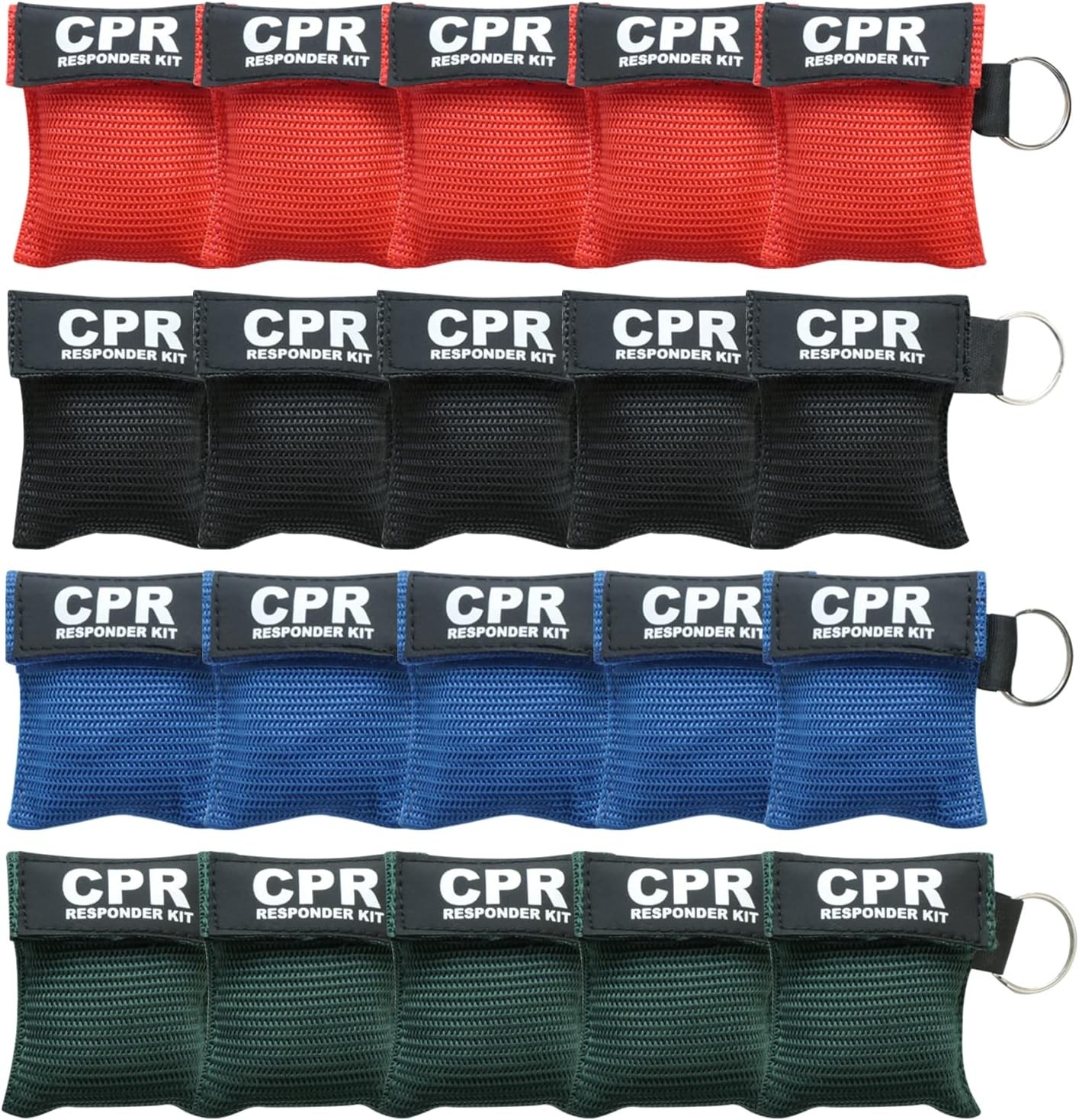 CPR Mask and PVC Disposable Gloves 20PCS for Pocket or Key chain, CPR Emergency
