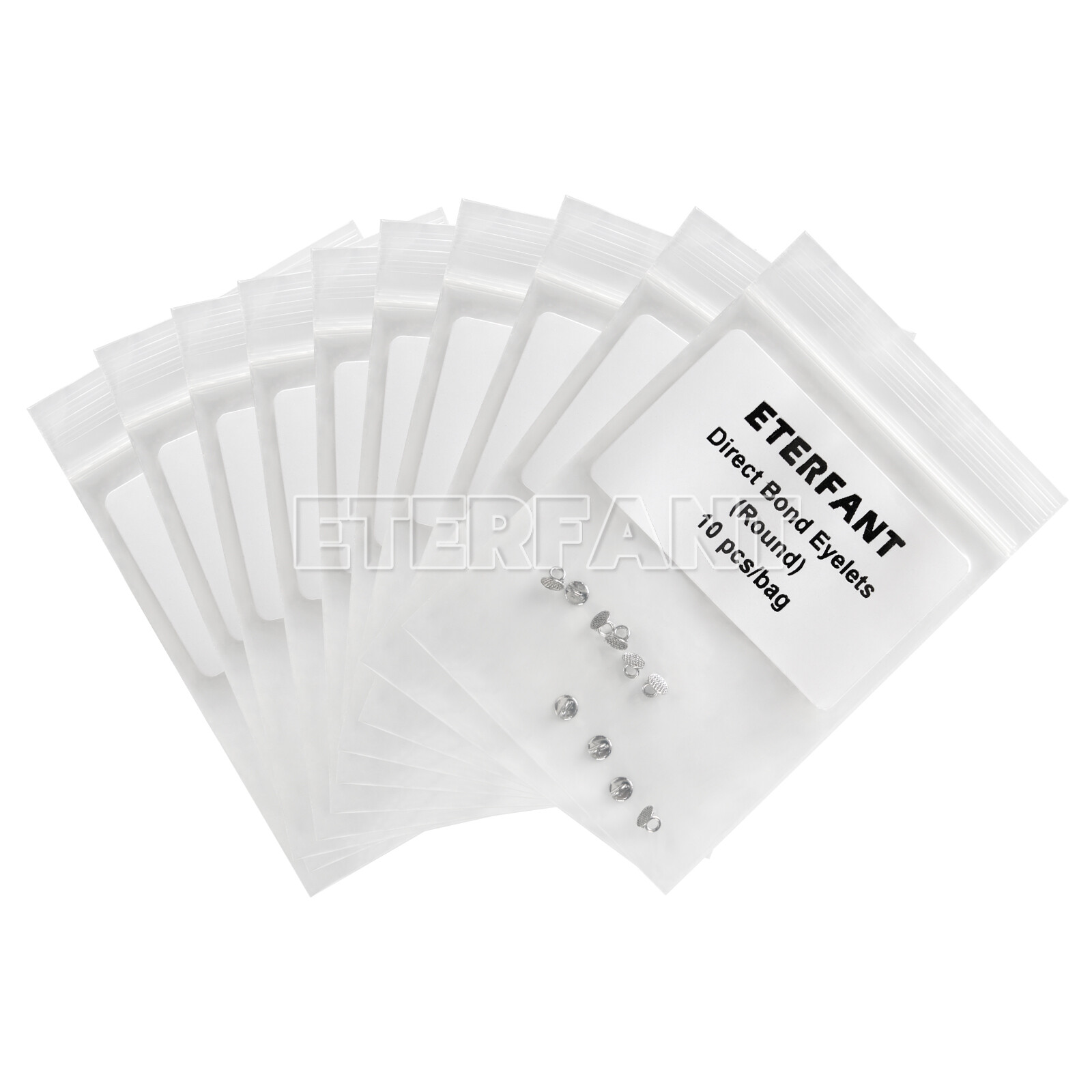 10PCs ETERFANT Dental Orthodontic Lingual Buttons Direct Eyelet Round Bondable