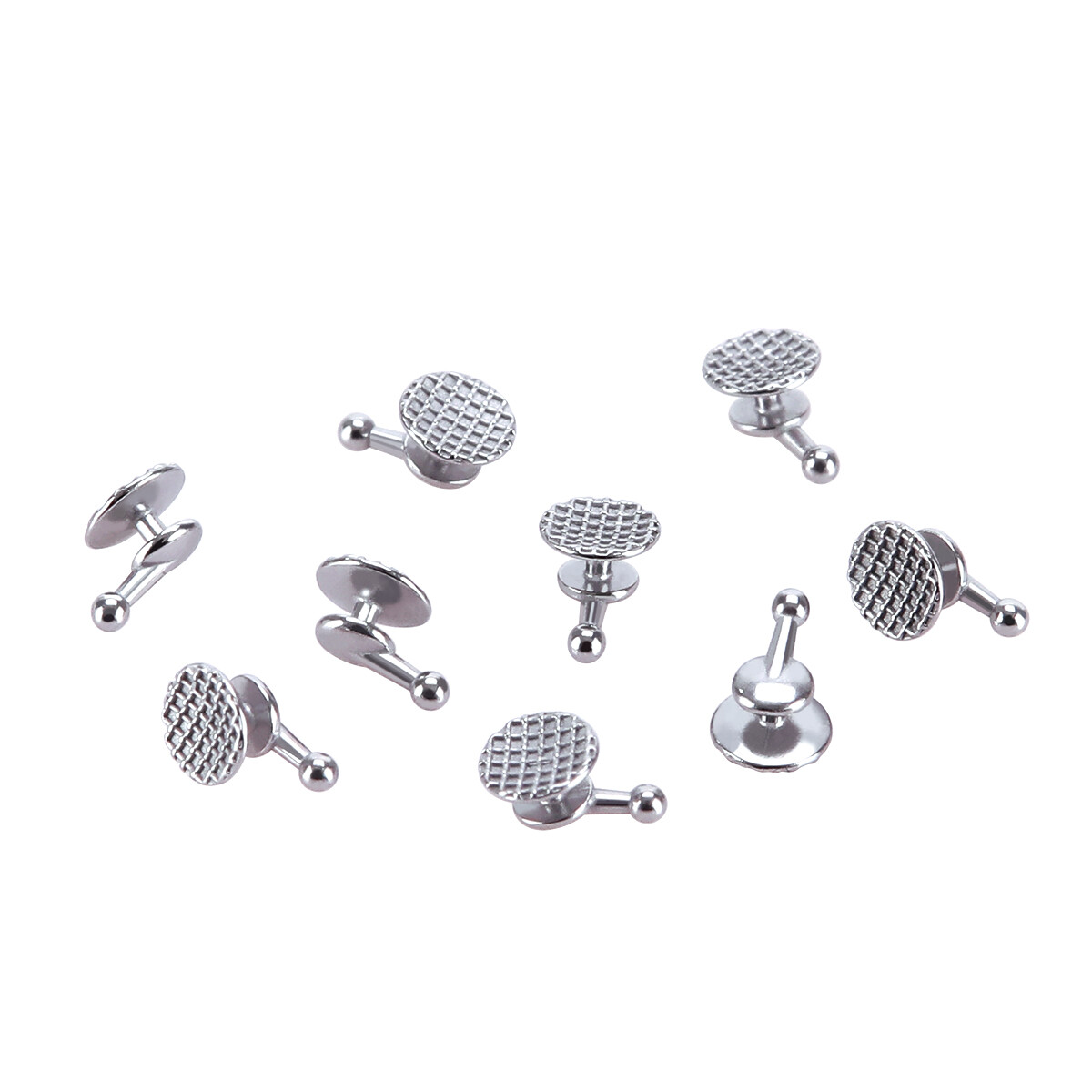 10Pcs Dental Orthodontic Bondable Lingual Buttons with Hook Round Base AZDENT