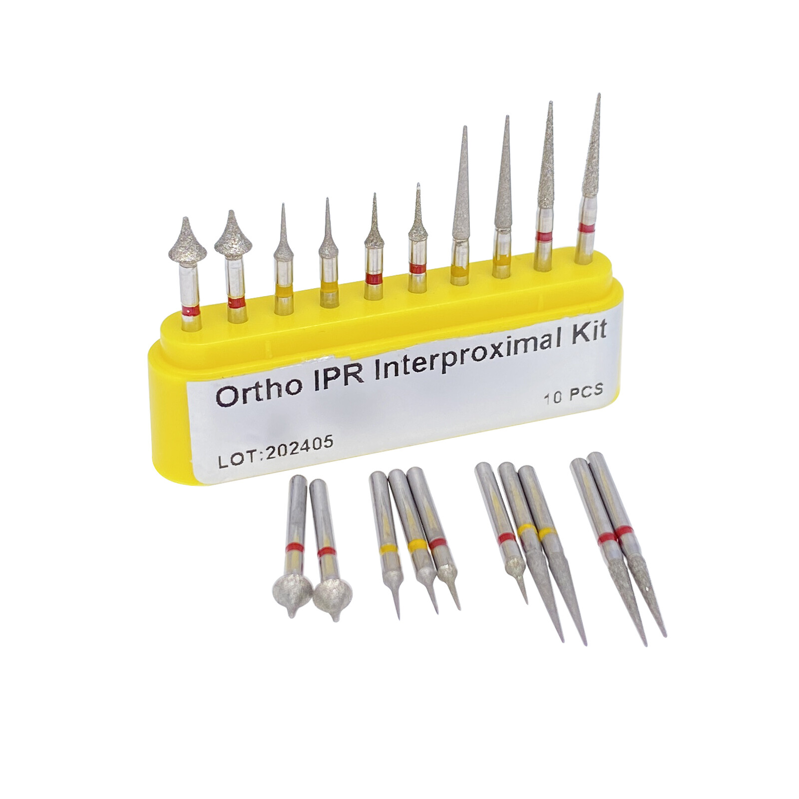 Set of 10 Ortho IPR Kit Interproximal Enamel Reduction FG Dental Diamond Burs