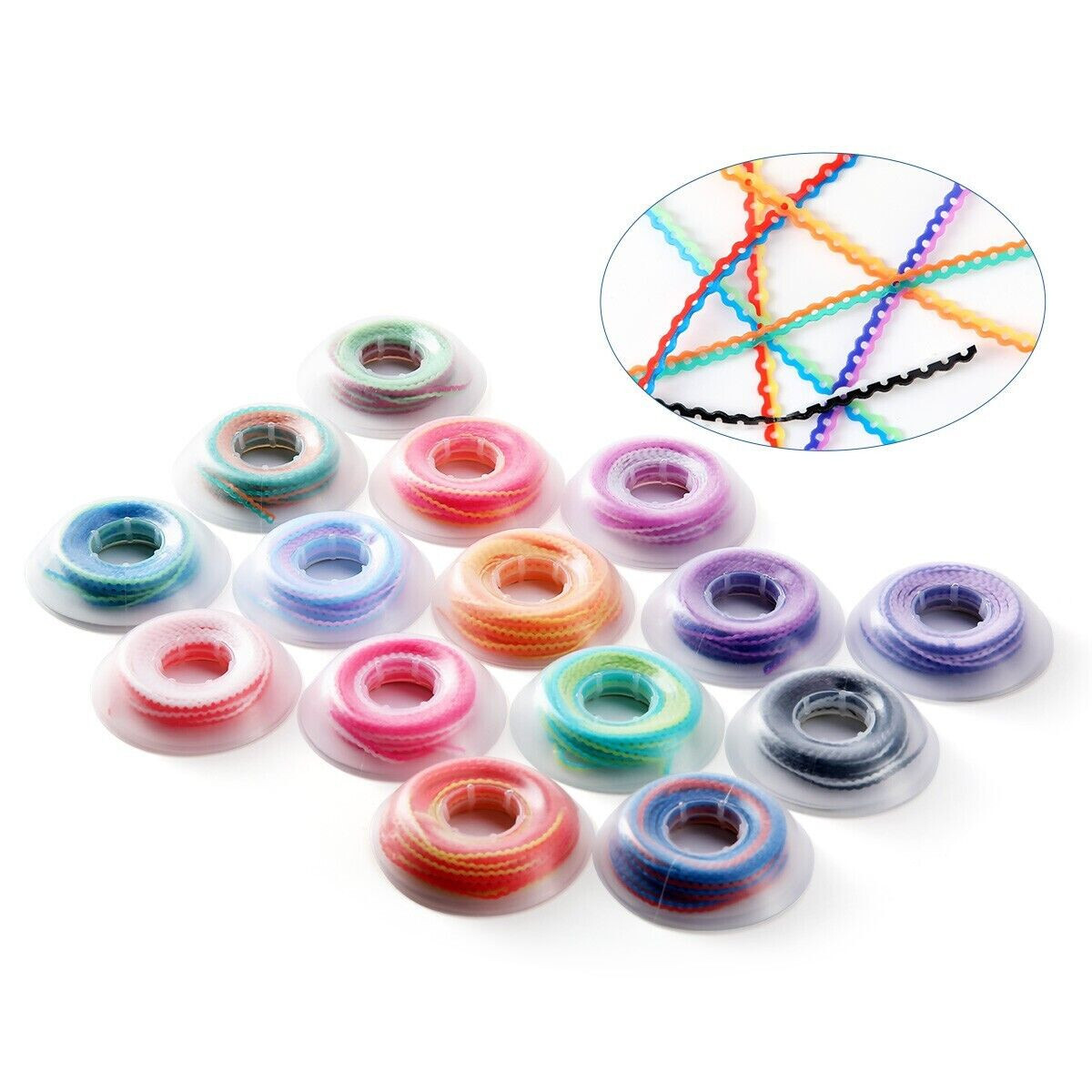 Dental Ultra Elastics Rubber Band Power Chain Double Color Long/Short/Continuous