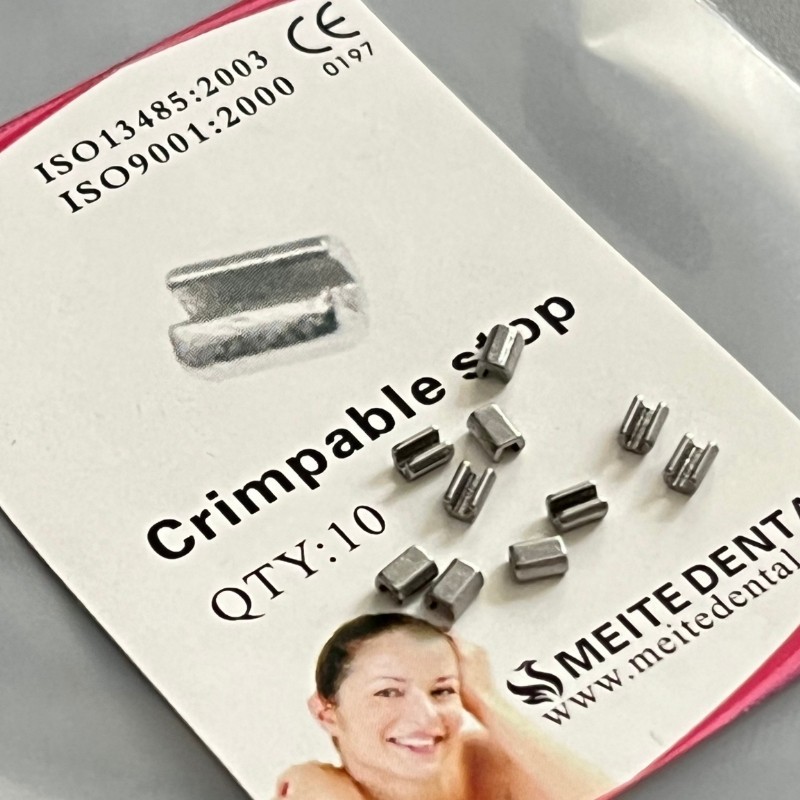 50 Pcs Dental Orthodontic Crimpable Hook Stop Stainless Steel 5 Bags