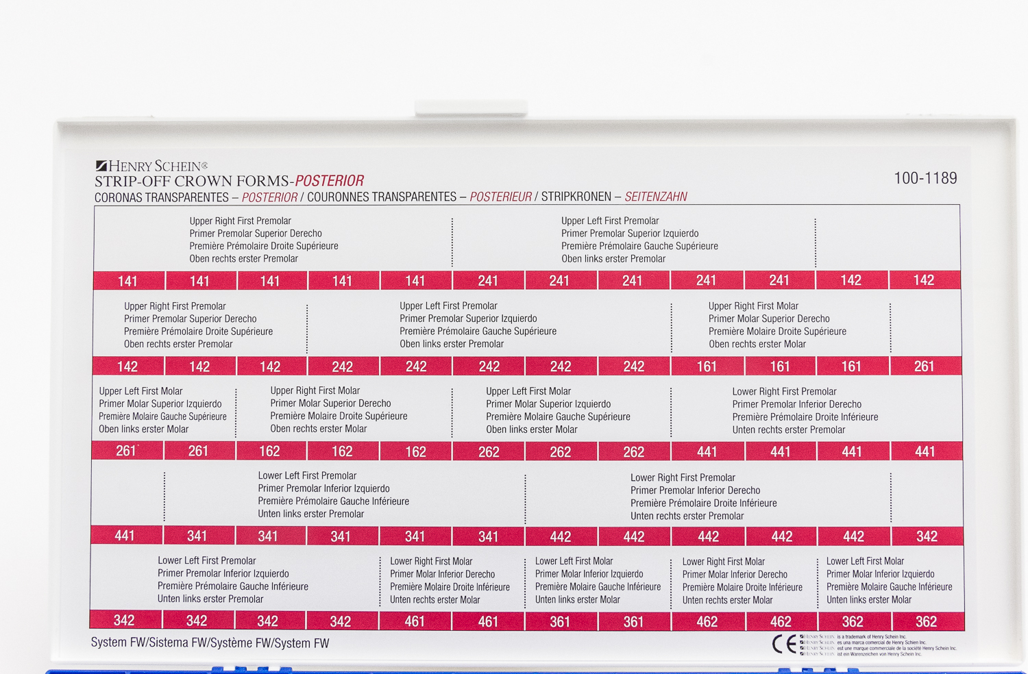 DENTAL TRANSPARENT STRIP OFF CROWNS F POSTERIOR 60PC ADULT KIT DENTAL EMPORIUM