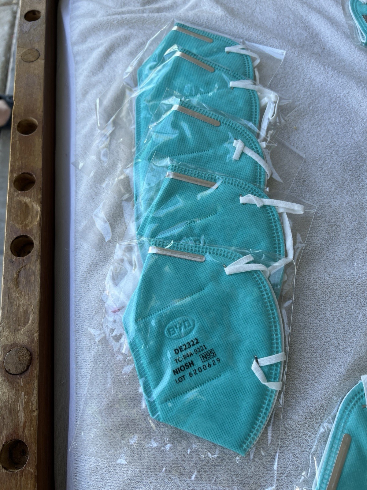 20 Facemasks BYD N95 Particulate Respirator-NIOSH Approved-Individually Sealed.