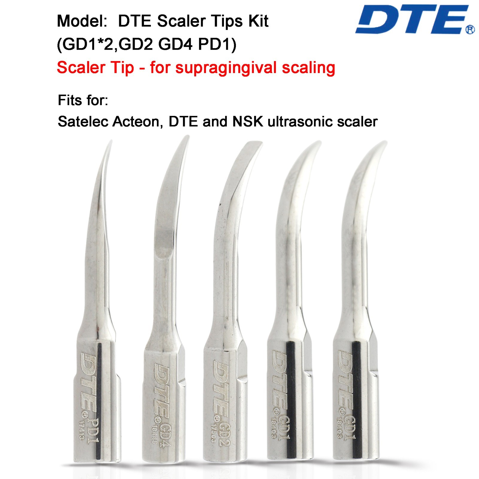 Dental Ultrasonic Scaler ACTEON Tip H3 10X 1S Piezo NEWTRON Slim B.LED Handpiece