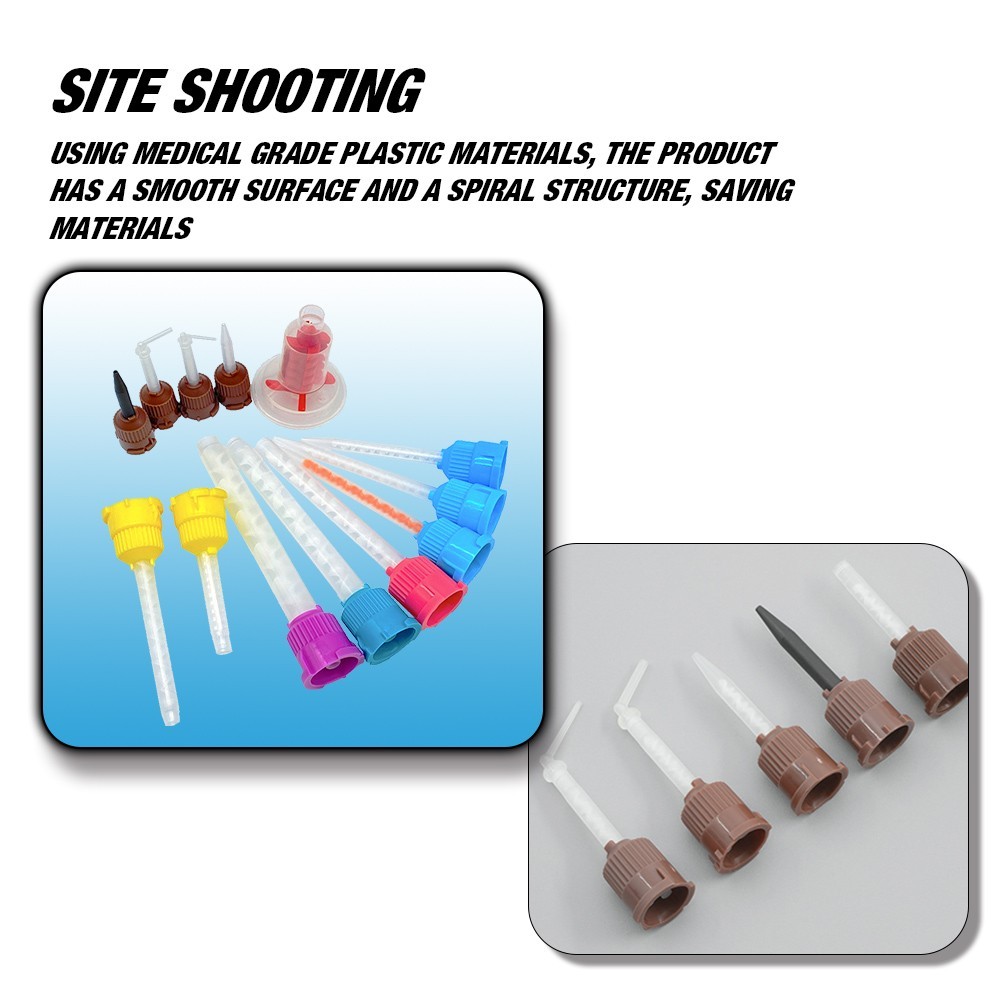 100Pcs Dental Mixing Tips Impression HP Tips 1:1 for Light Body USA