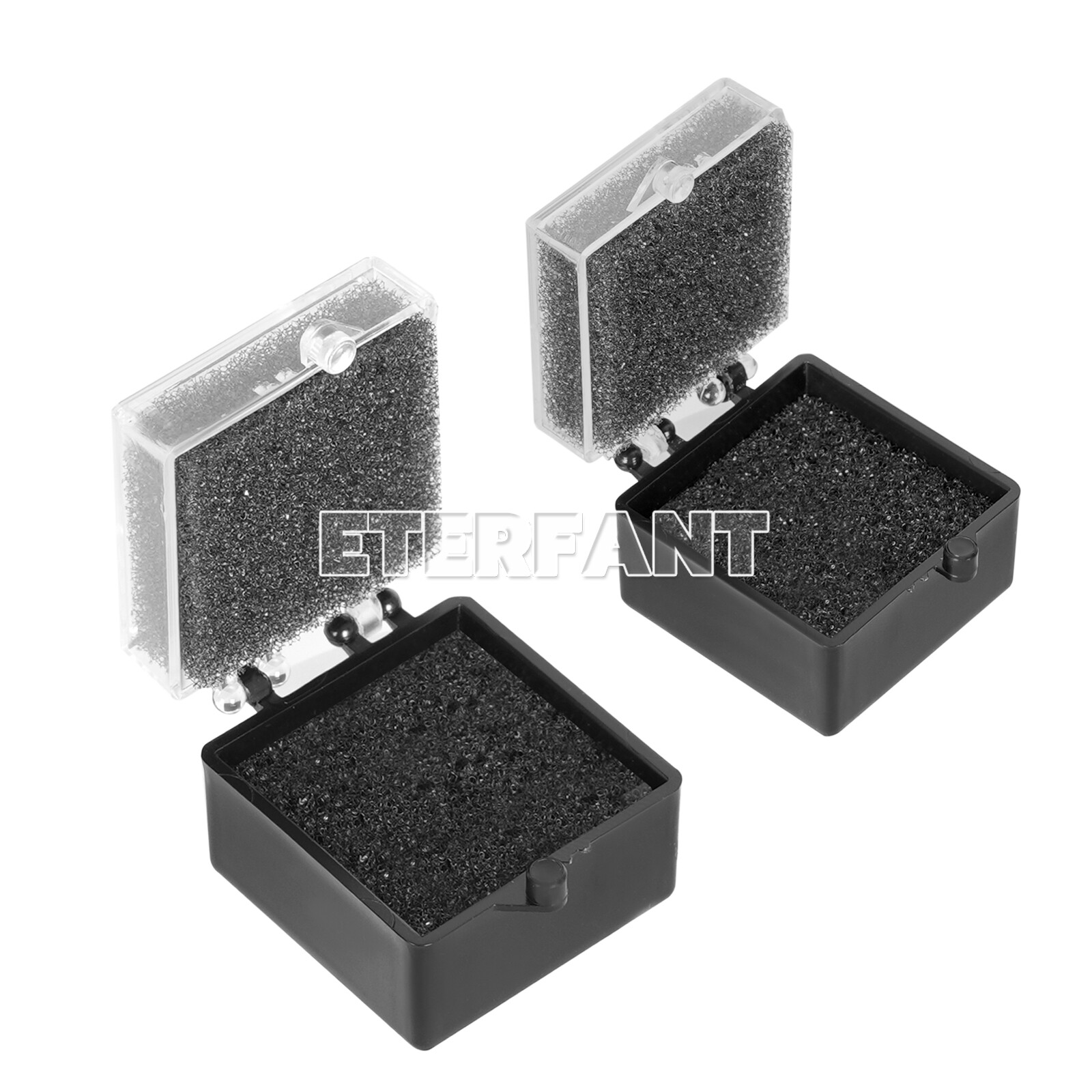 Dental Lab Crown/Veneer/Bridge Boxes 1×1 Clear Top with Sponge Fillers