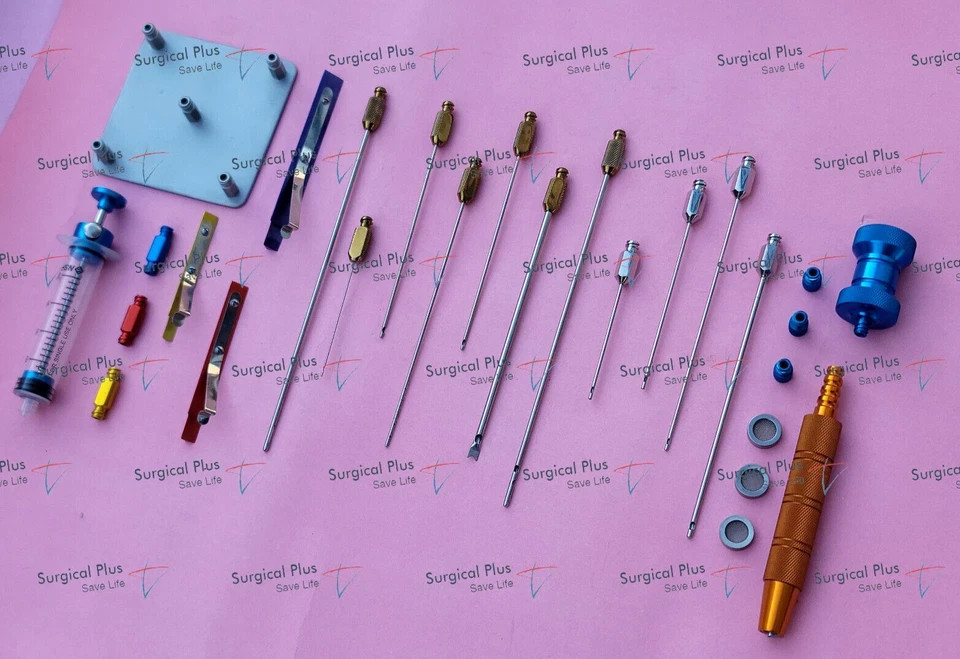 Liposuction Luer Lock Nano Fat Transfer Set of 26 Pcs Plastic Cosmetic Surgery