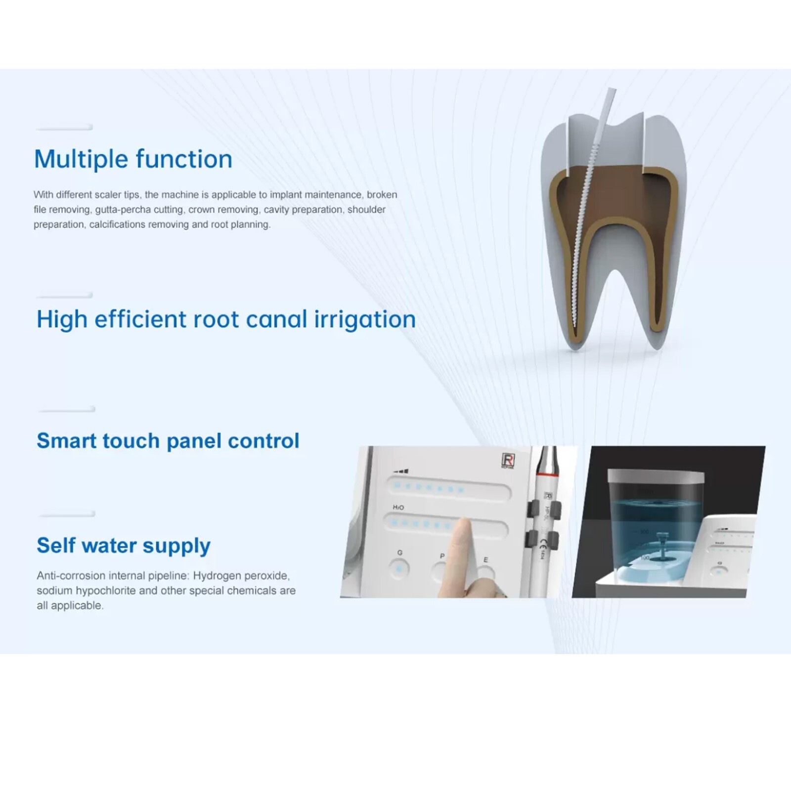 Dental Cavitron Ultrasonic Scaler LED Piezo Handpiece Automatic Water SATELEC