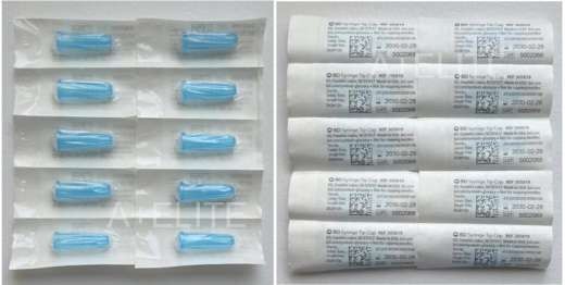 BD Female Luer Lock Lok Tip Caps Blue Polypropylene Plastic LL FLL 305819