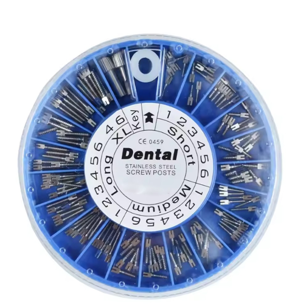 120/240Pcs Dental Screw Post Gold/Steel Plated Conical Root Canal Pins