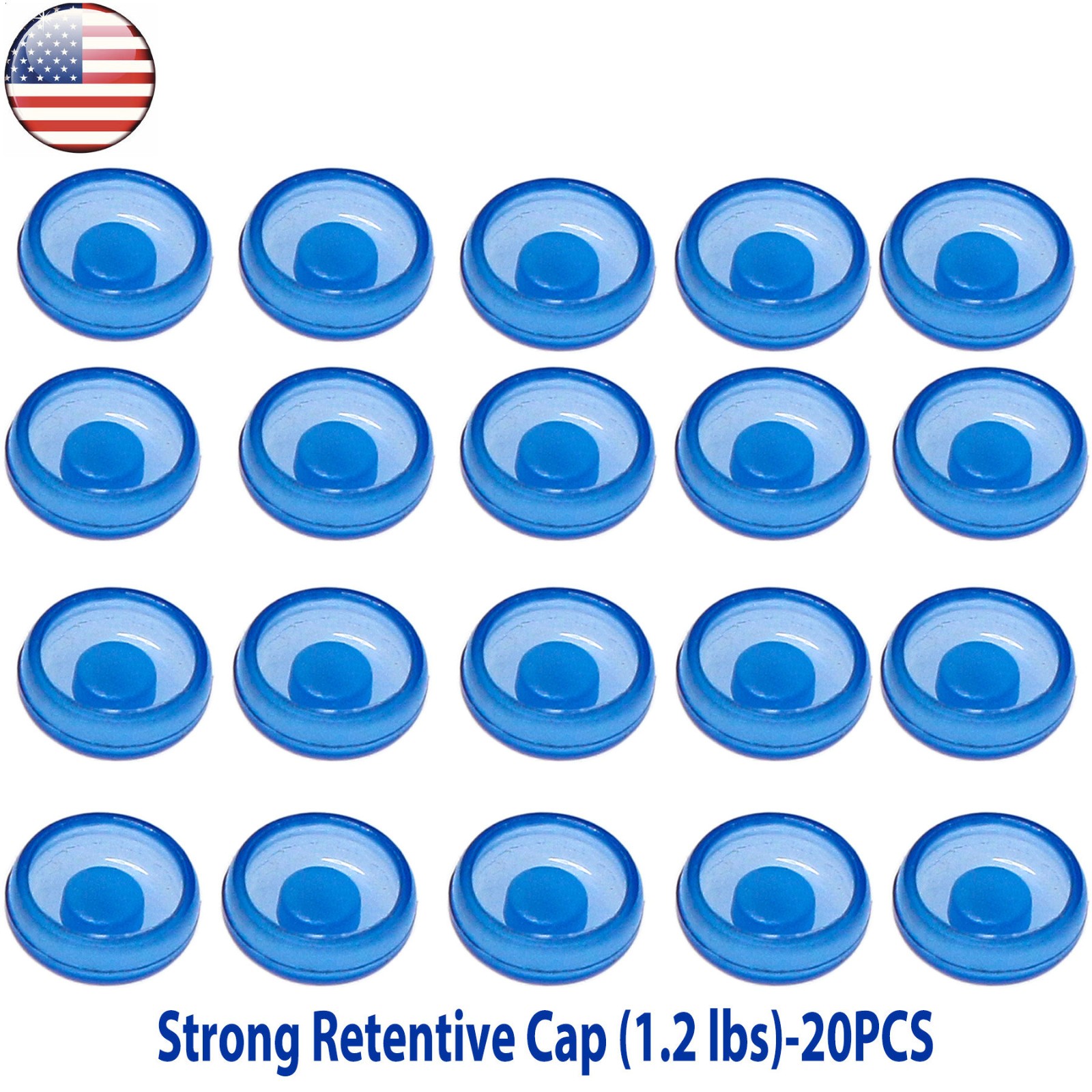 US 1.2lbs Strong Retentive Overdenture Male Caps Blue Xtra-Soft Retentive Cap