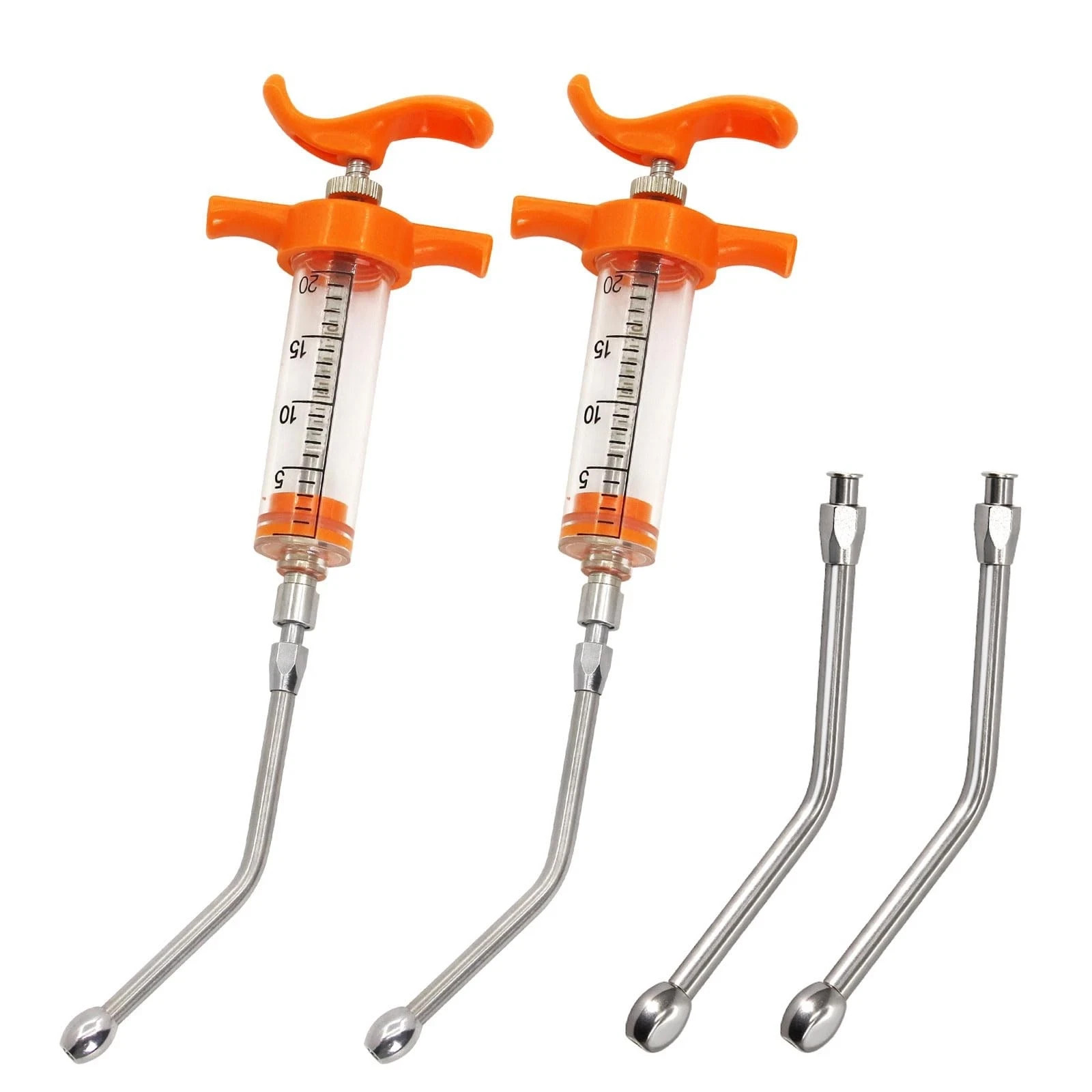 2 Pieces Goat Syringe with 4 Drench Nozzle Adjustable Dosage ,Reusable Drench…