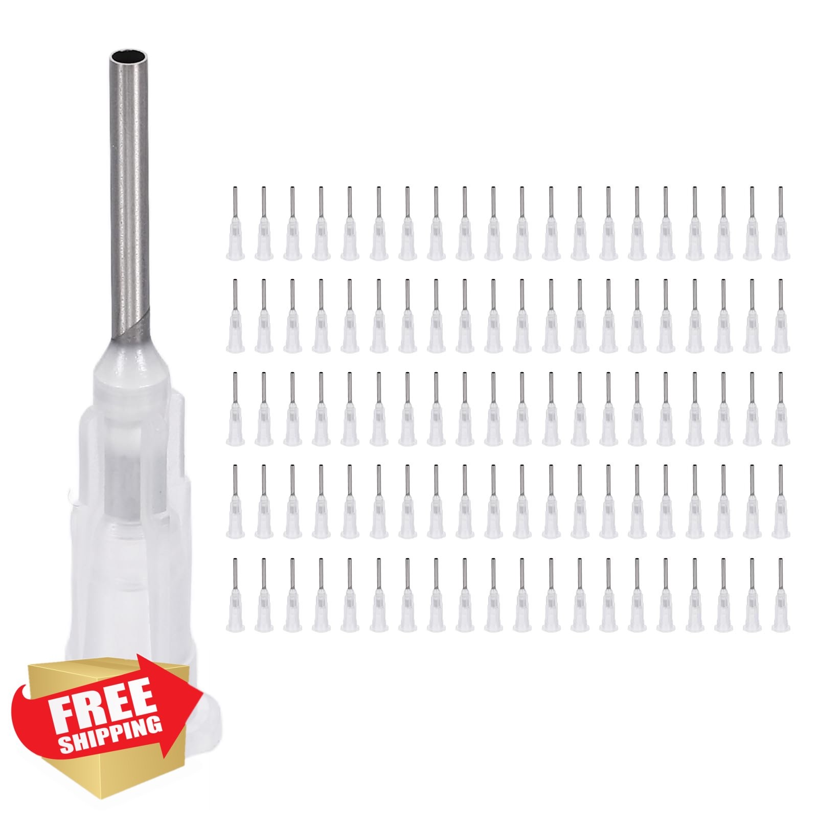 uxcell 16G 0.5in Blunt Tip Dispensing Needles 100 Pcs Stainless Steel Applicator