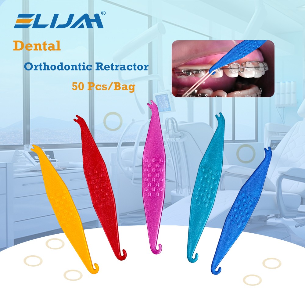 Dental Orthodontic Elastic Placer Hooks For Braces Elastic Rubber Band 50/100Pcs