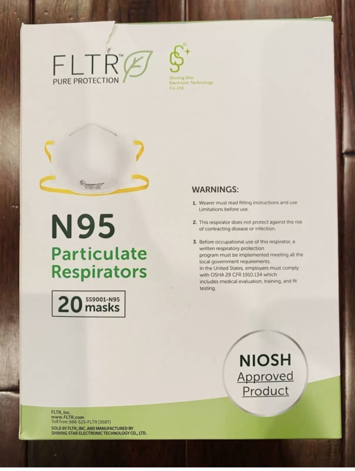 N95 Particulate Respirator Mask (20 PACK)
