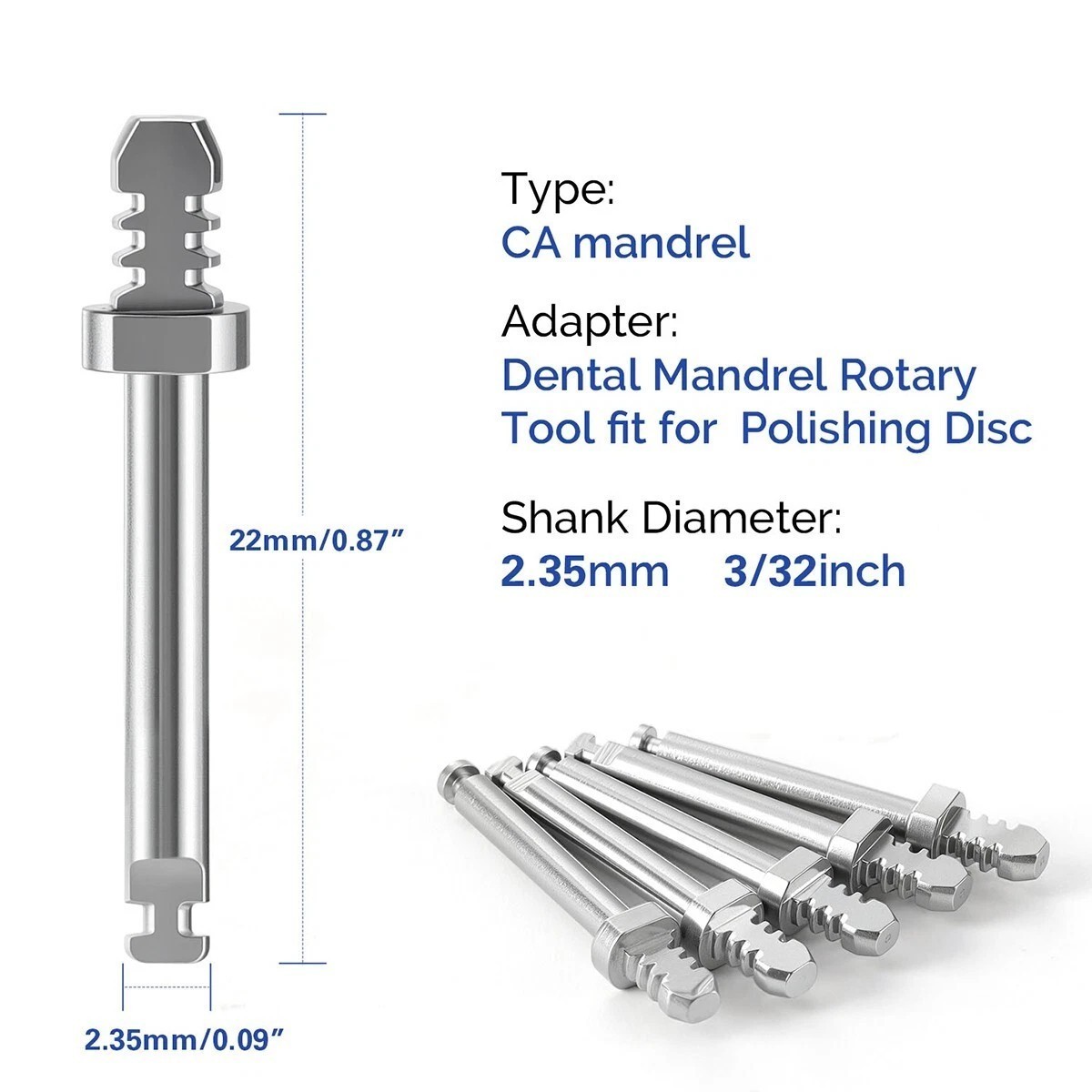 10/ Dental Super-Snap Mandrel CA Fit Shofu 2.35mm Polishing Discs Points Rotary