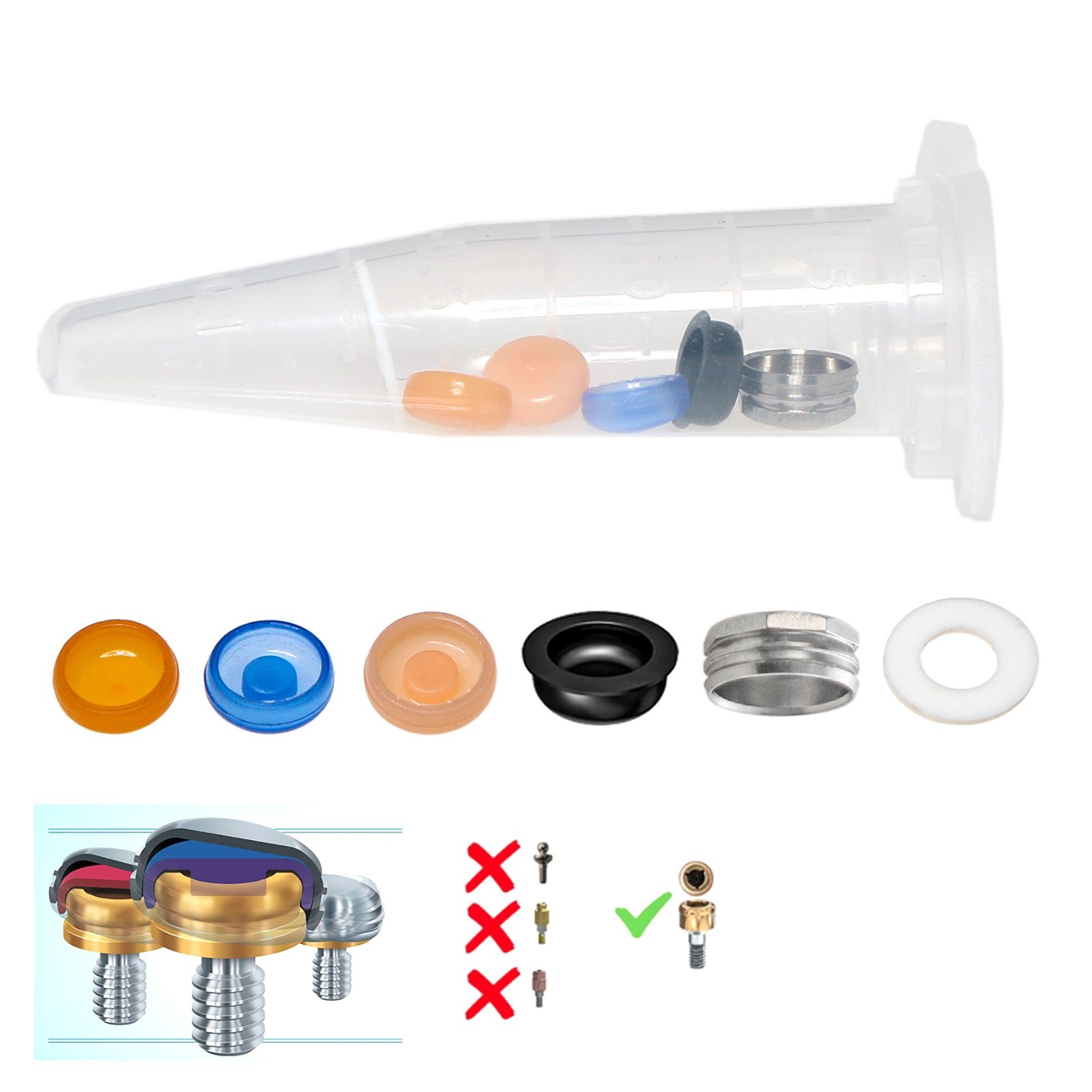 US Locator attachment abutment For Hiossen ET /Osstem TS Mini/Regular 1-7.0mm GH