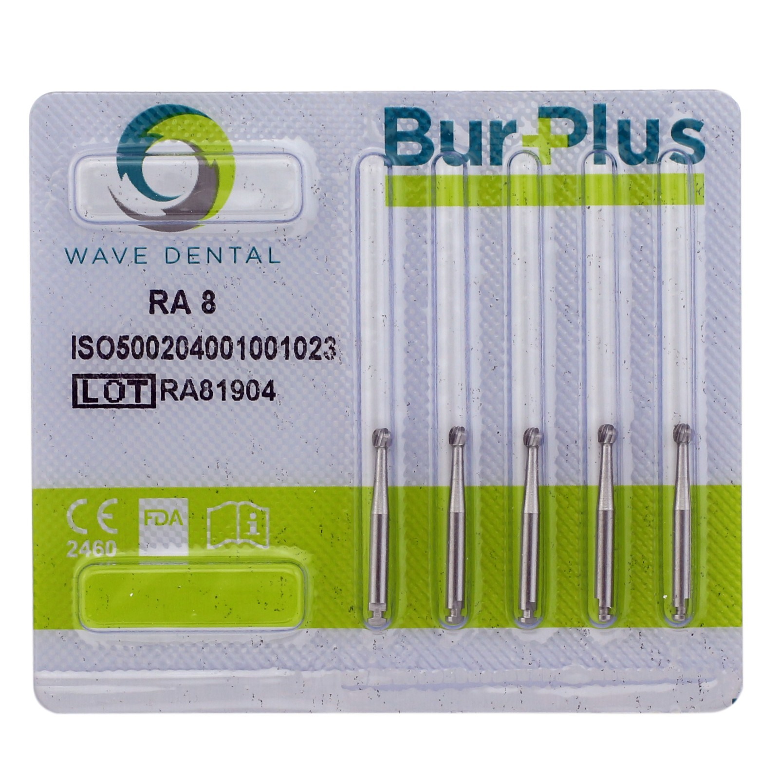 Wave Dental Latch Carbides Contra Angle Bur 22mm Round Taper Fissure Invert Cone