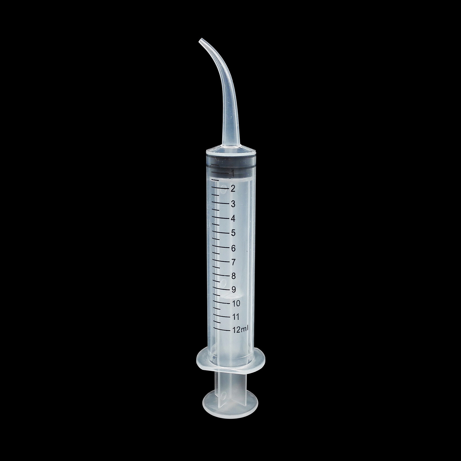 Dental Disposable Irrigation Syringe Curved Tip Utility Hobby Tools 12ml