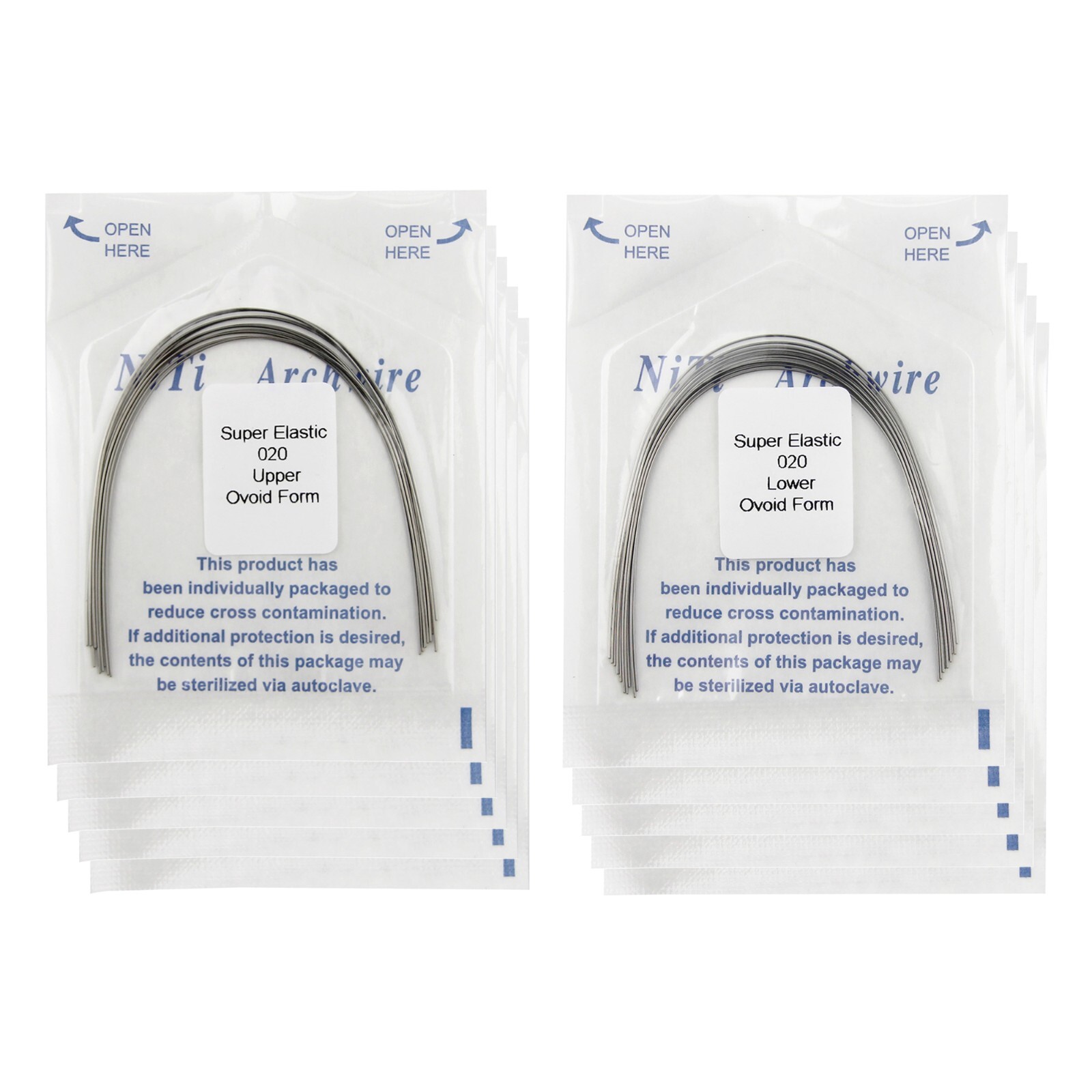 100pcs Dental Orthodontic Arch Wires Niti Rectangular Round Arcos de Ortodoncia
