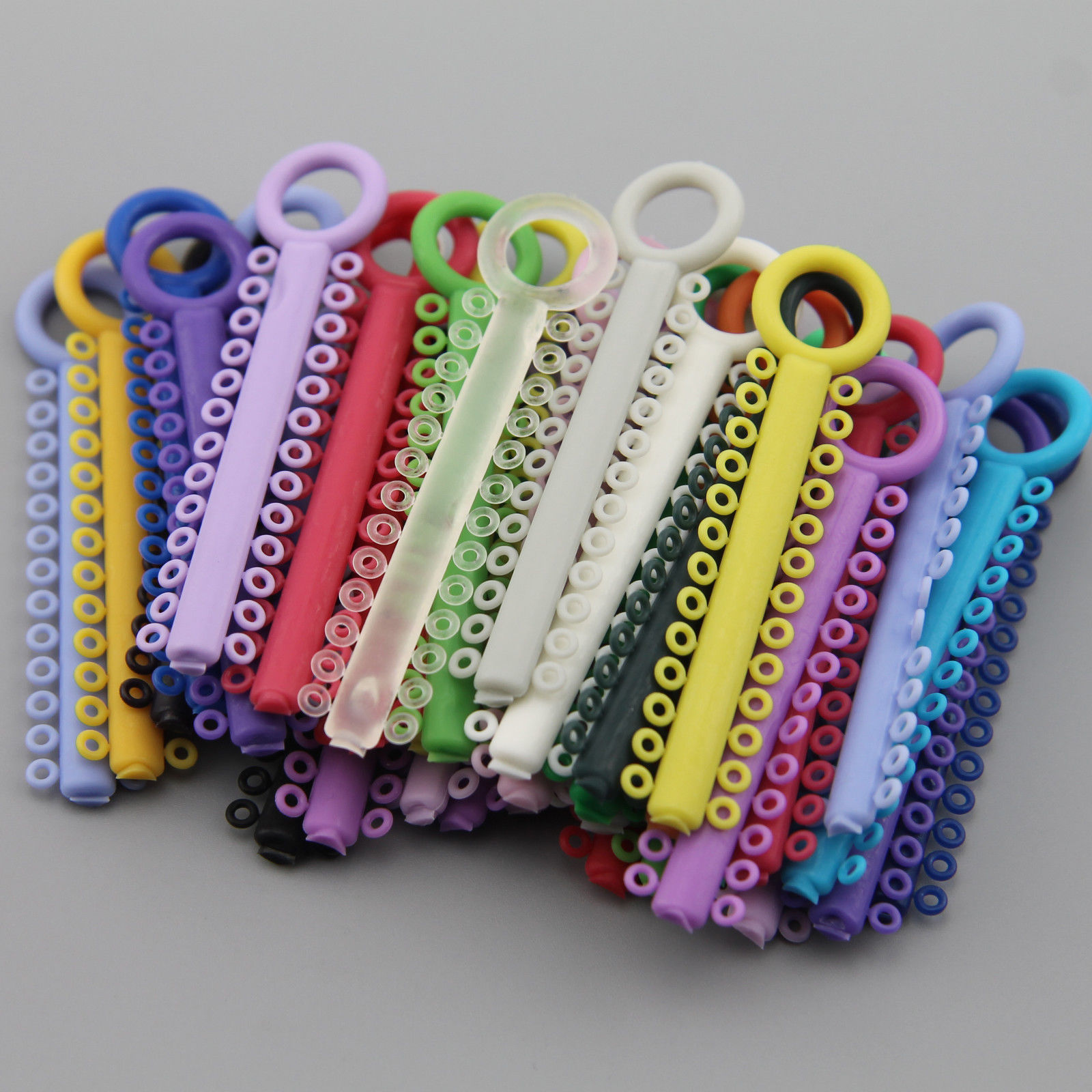 1040 Pcs Dental Ligature Ties Orthodontics Elastic Multi Color Rubber Bands
