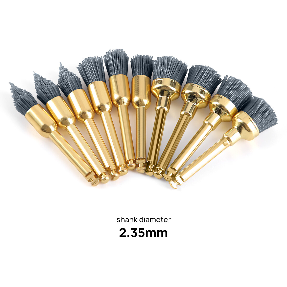 Dental Polishing Brush Silicon /Alumina CA Flat Sharp Bowl For Low Contra Angle