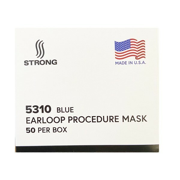 Strong Disposable Medical Surgical Ear-Loop Face Masks 50pcs Made in USA 5310