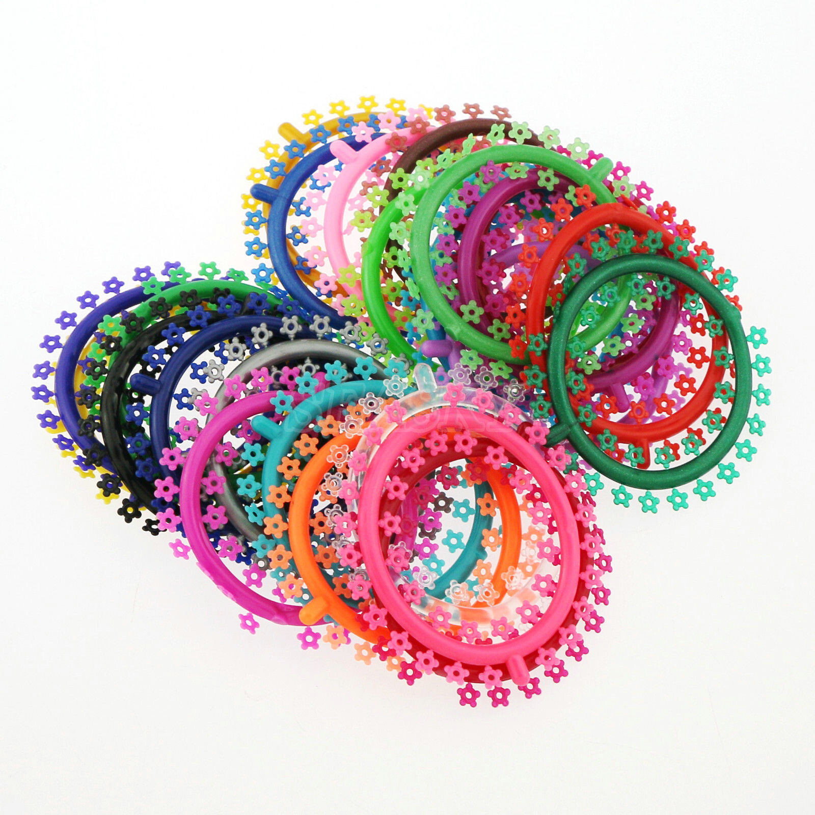 1000 Pcs/pack Orthodontic Elastic Rubber Multi-Color Flower Design Ligature Tie