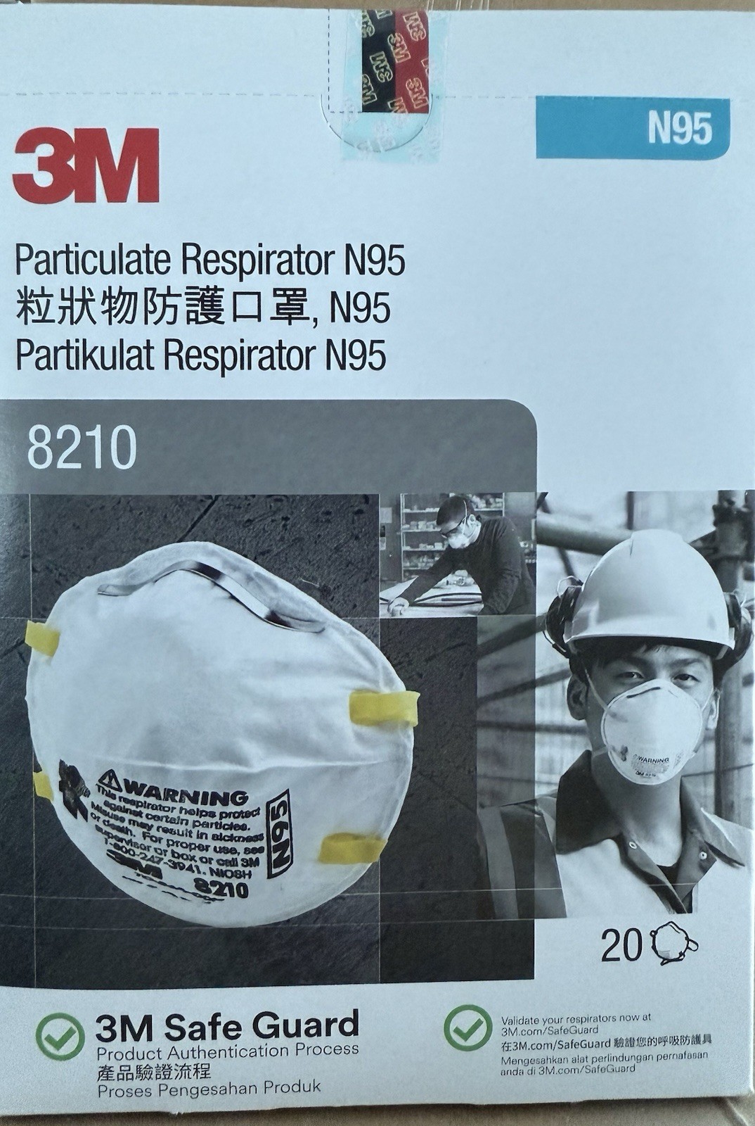 3M 8210 N95 Performance Respirator Mask – 20 Pack