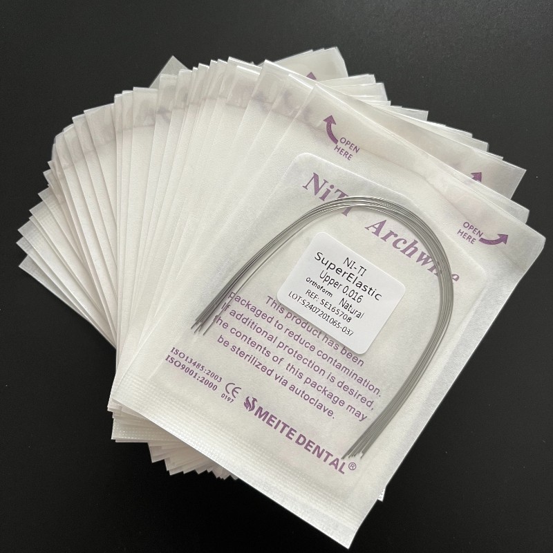 Dental Orthodontic Super Elastic Wire Niti Round Arch Wires Natural Form