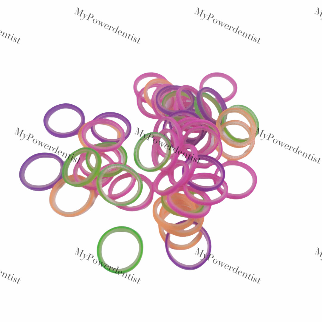 5000Pcs Dental Orthodontic Elastics Ligature Ties Bands Braces 2.5/3.5/4.5/6.5OZ