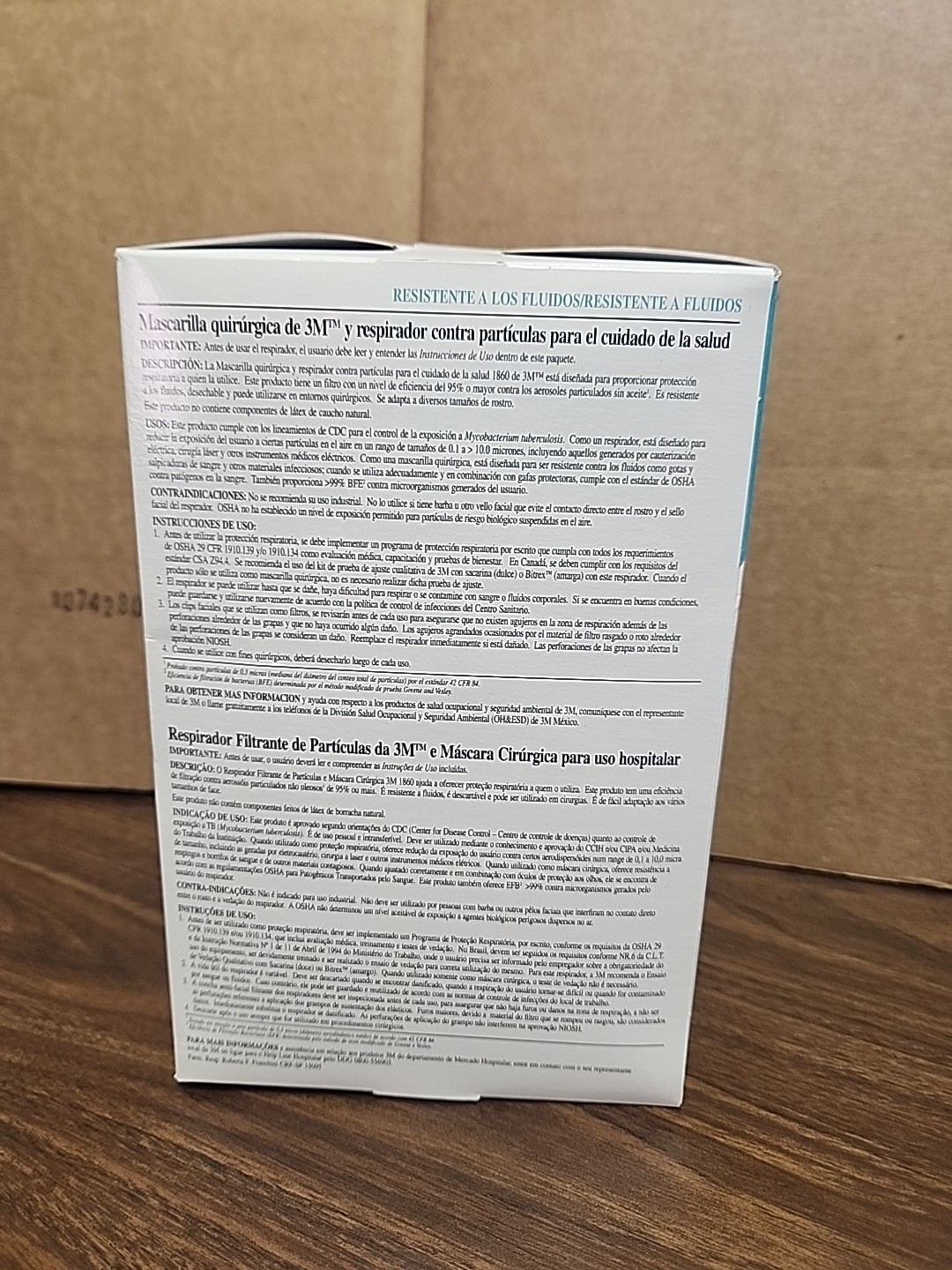 NEW 3M 1860 N95 NIOSH MASK pack of 20 regular latex free surgical medical