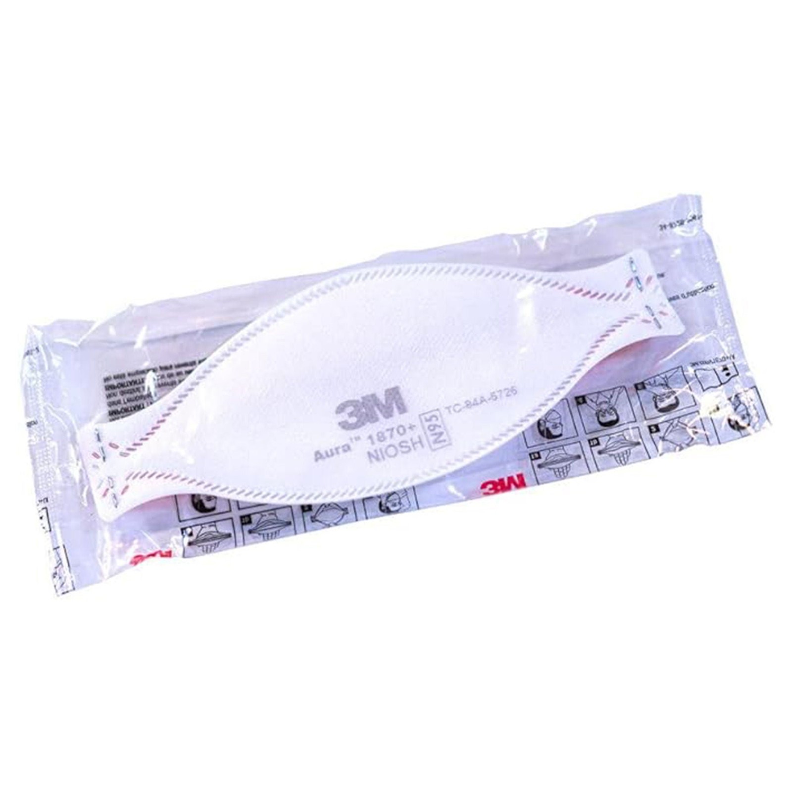 3M Aura Particulate Respirator Surgical Mask Flat Fold 20 per Box 1870+