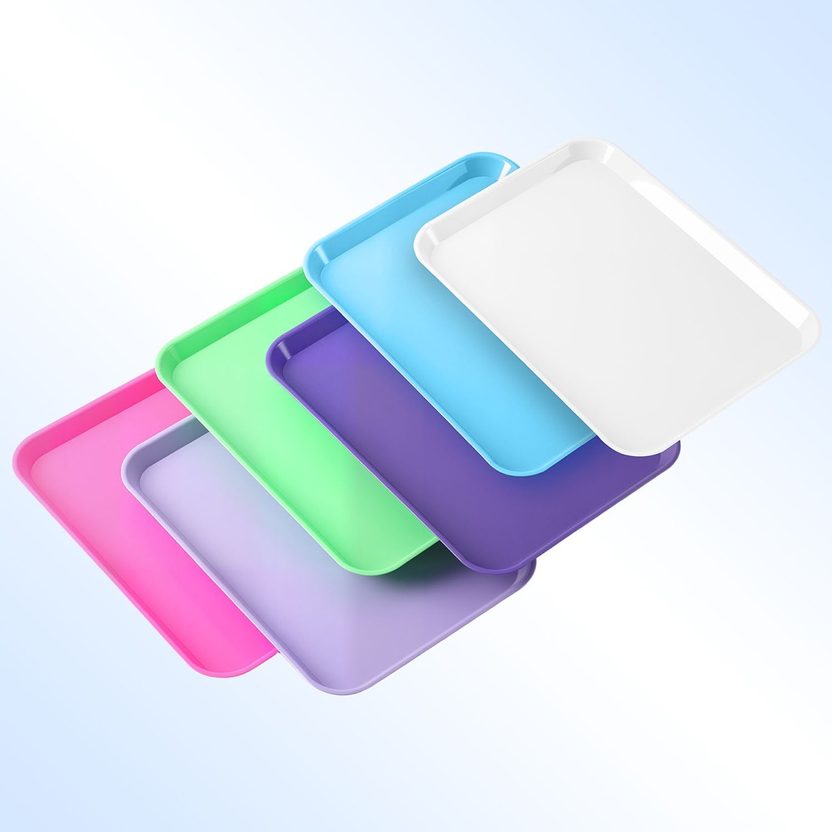 6Colors Dental Flat Set-Up Tray Autoclavable Instrument Procedure Trays