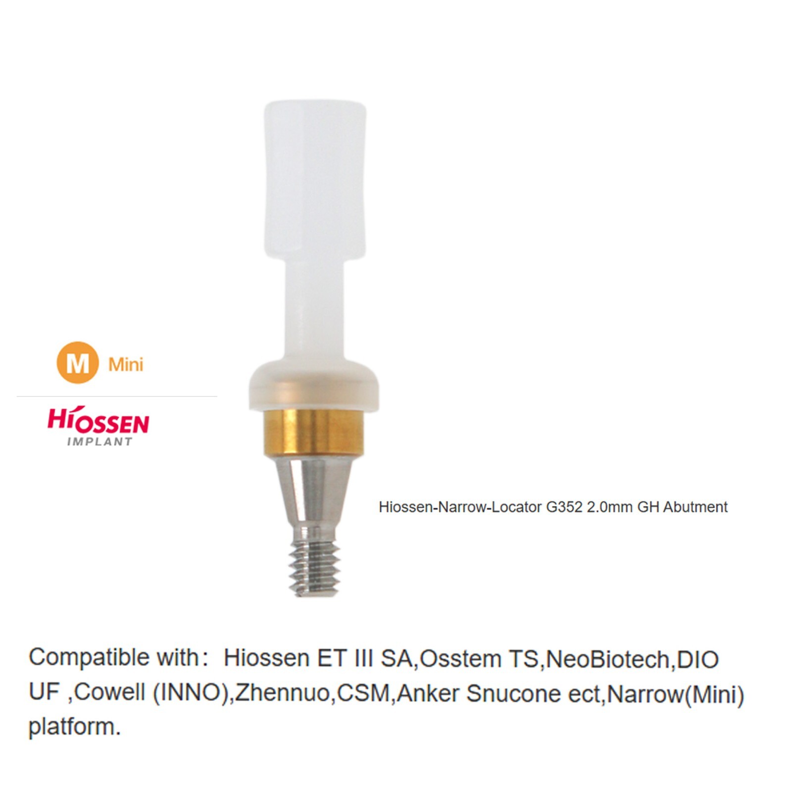 US Hiossen ET Overdenture Locator Abutment Compatible Mini/standard Implants