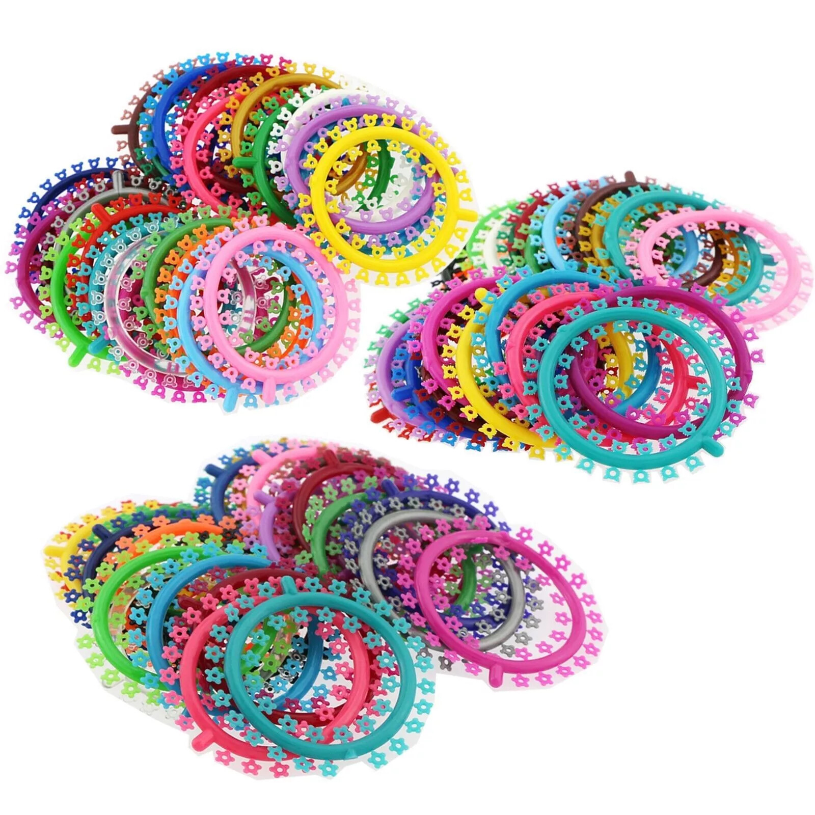 1000 Pcs/Bag Dental Orthodontic Mickey/Kitty/Flower Ligature ties Band Mix Color