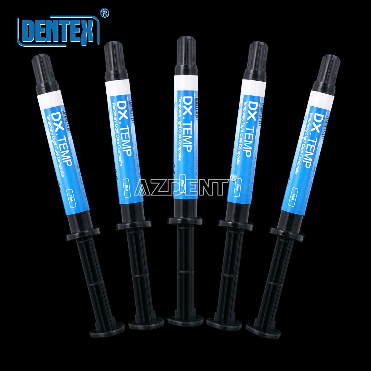 US Dentex Dental Temporary Filling Light Cure Flow Composite Resin Blue 2.5g