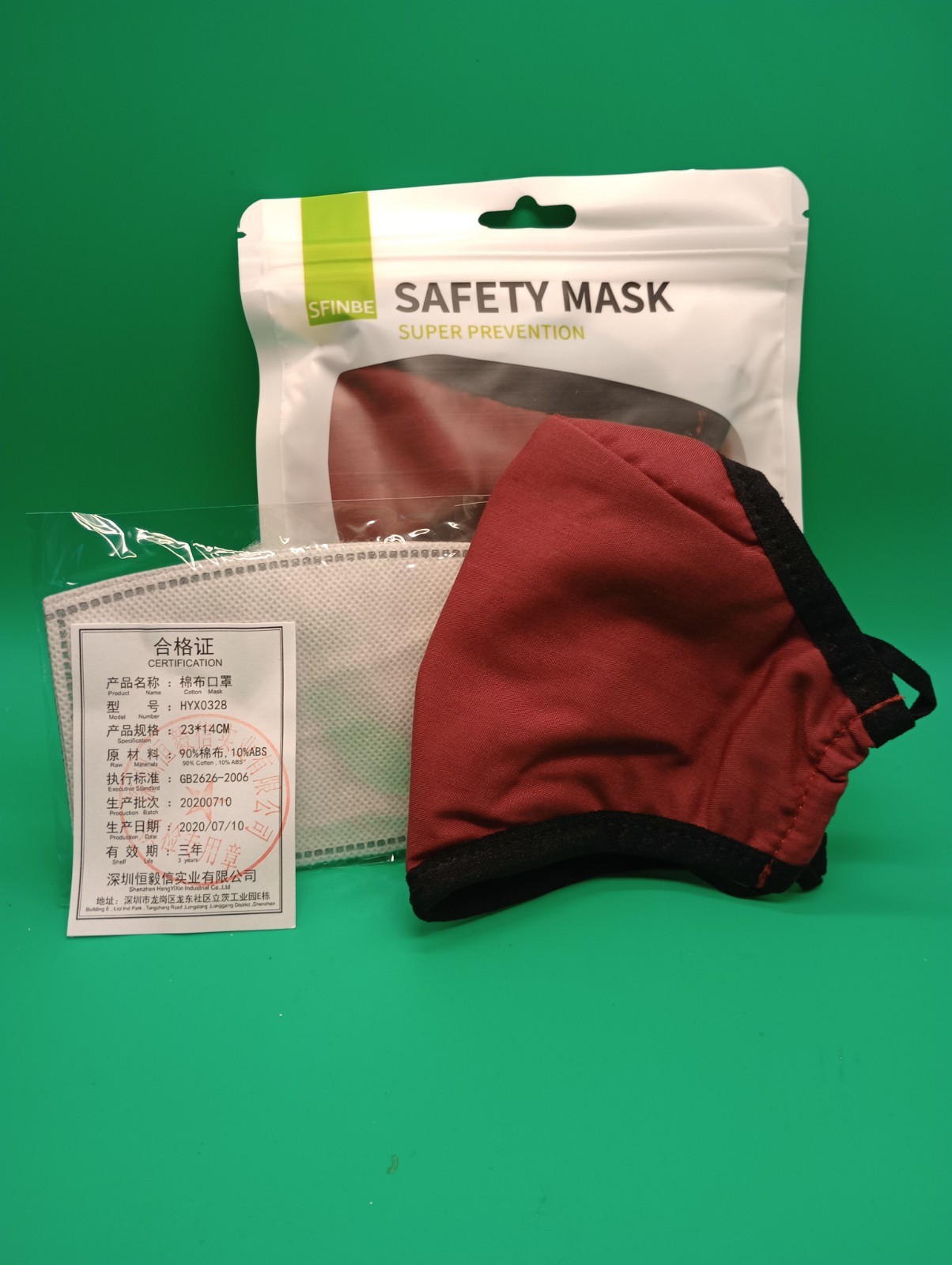 Safety Mask Super Prevention Anti Dust/spray/fog/germs 2 Pack In Red