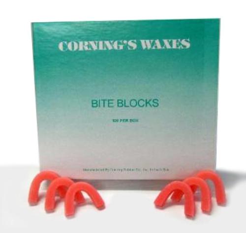 Corning Bite Block Wax Rims – Pink – 100 per Box