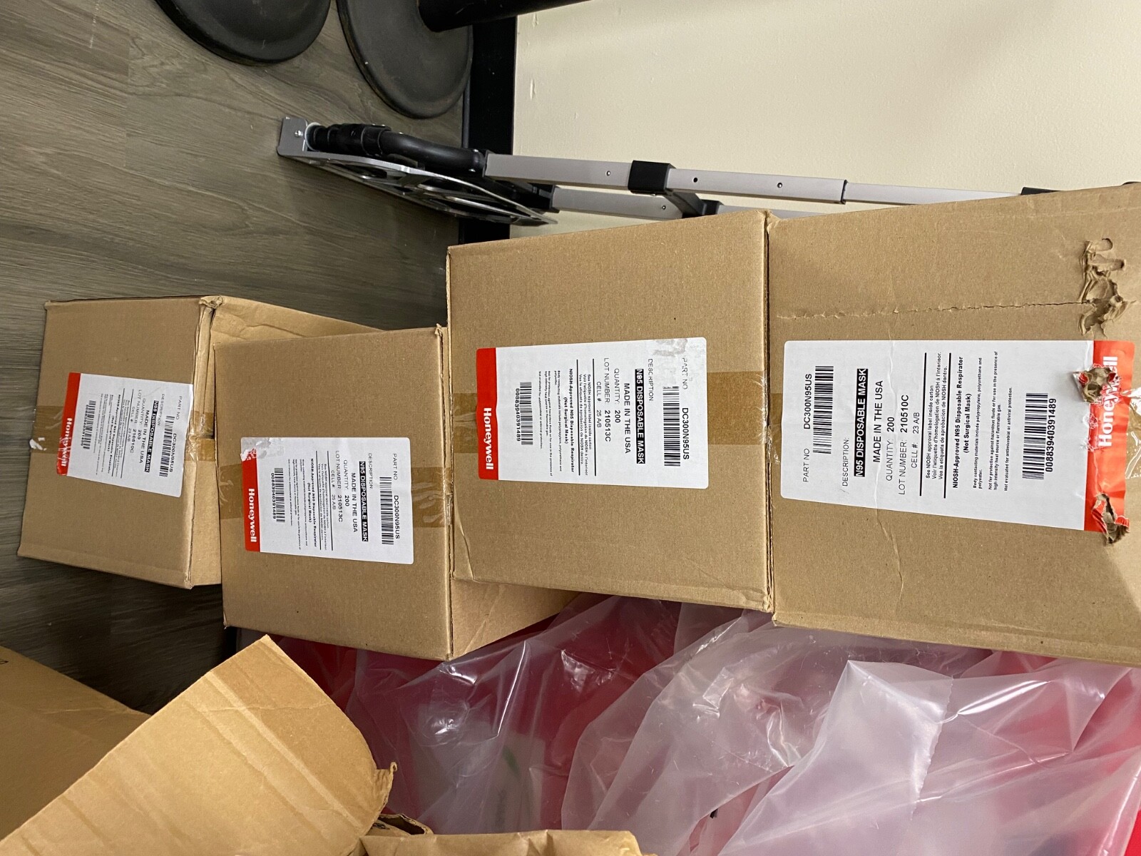 New 200 Mask per Box Honeywell N95 DC300N95 Respirator Particulate Masks NIOSH