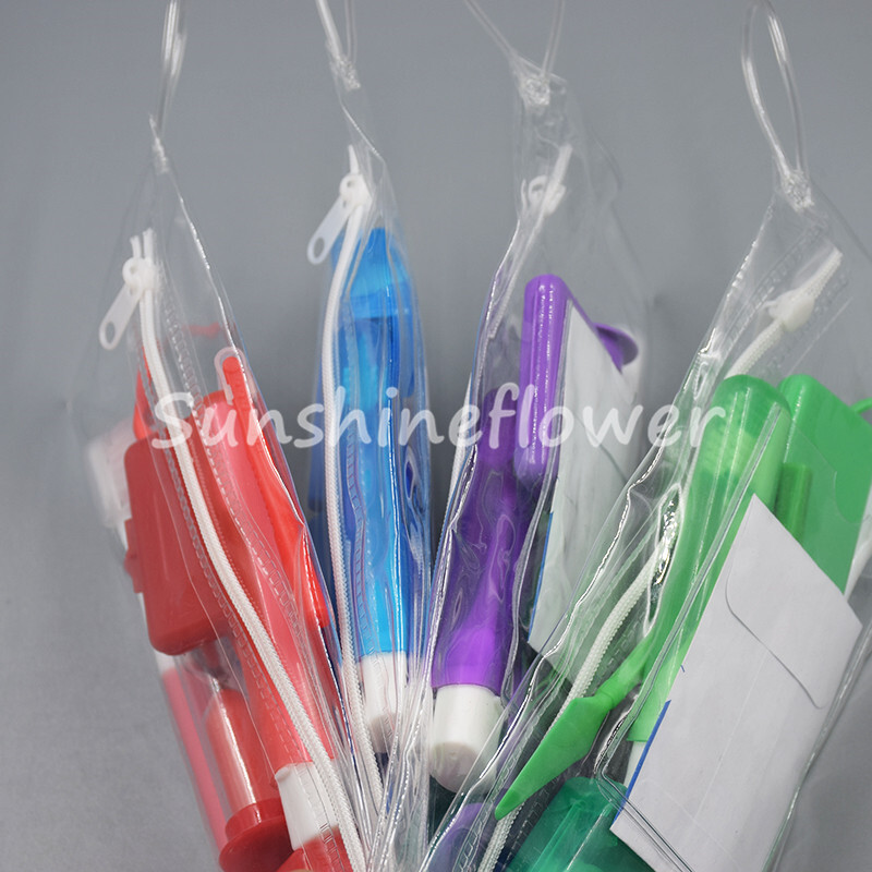 Dental Teeth Oral Cleaning Care Orthodontic Kits Brush Floss Thread Mirror Wax