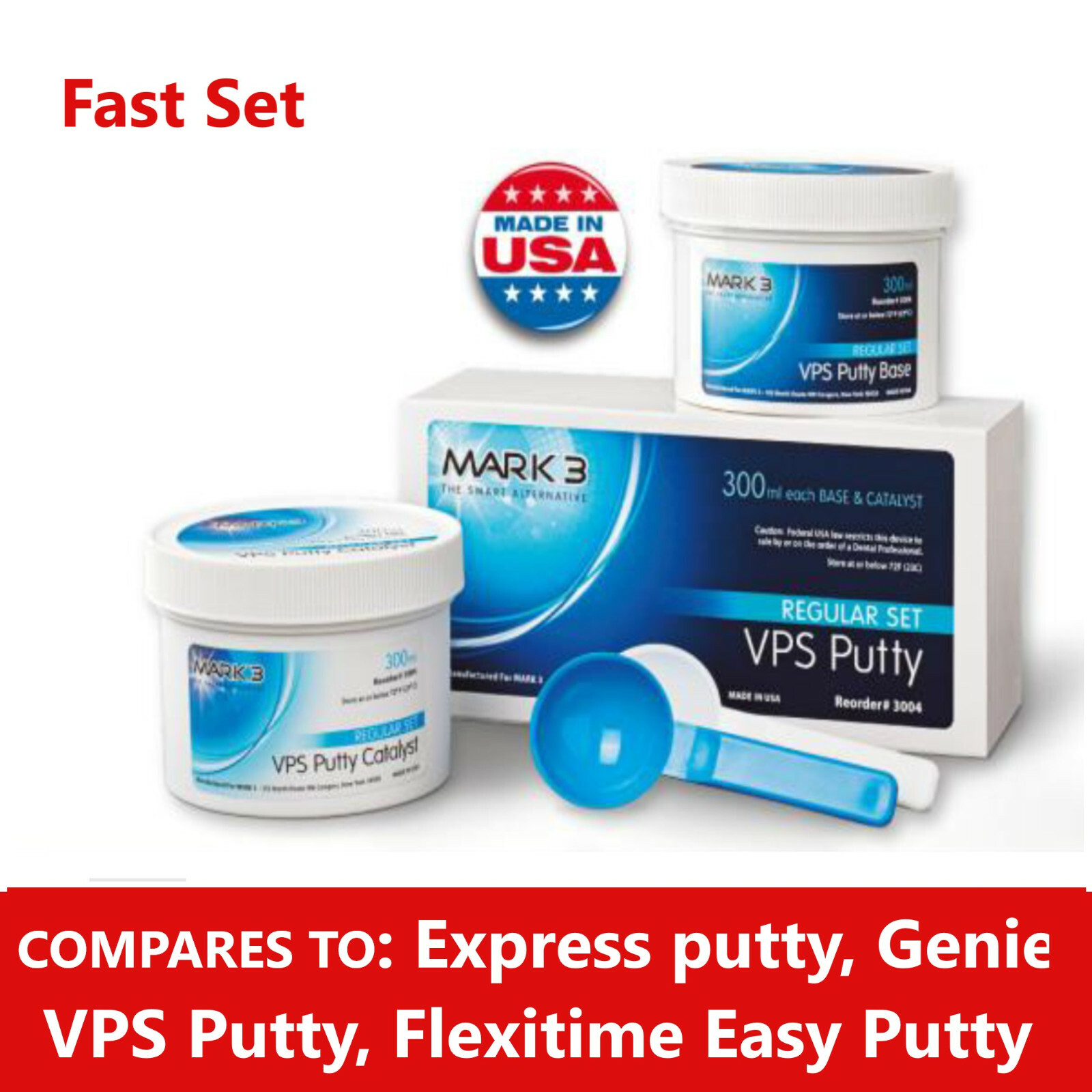 Dental VPS Putty VPS Impression Material Base Catalyst 600 ml Express putty VPS