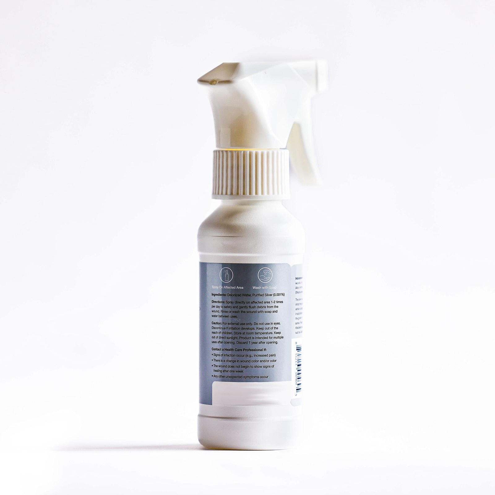 SilvrSTAT Nano Silver Wound Wash Sprayer | Debride & Fine Mist 4 Fl Oz, Clear