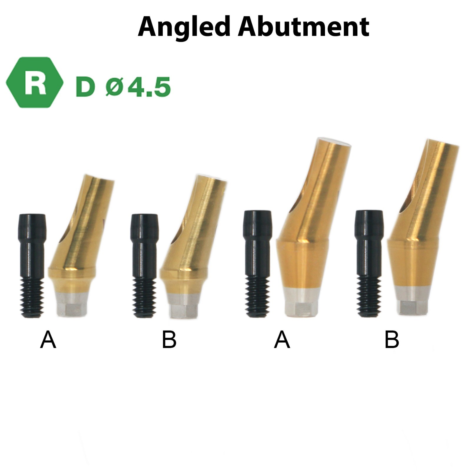 US Dental 17° Angled Anatomic Abutment For Hiossen Osstem Mini/Regular Platform