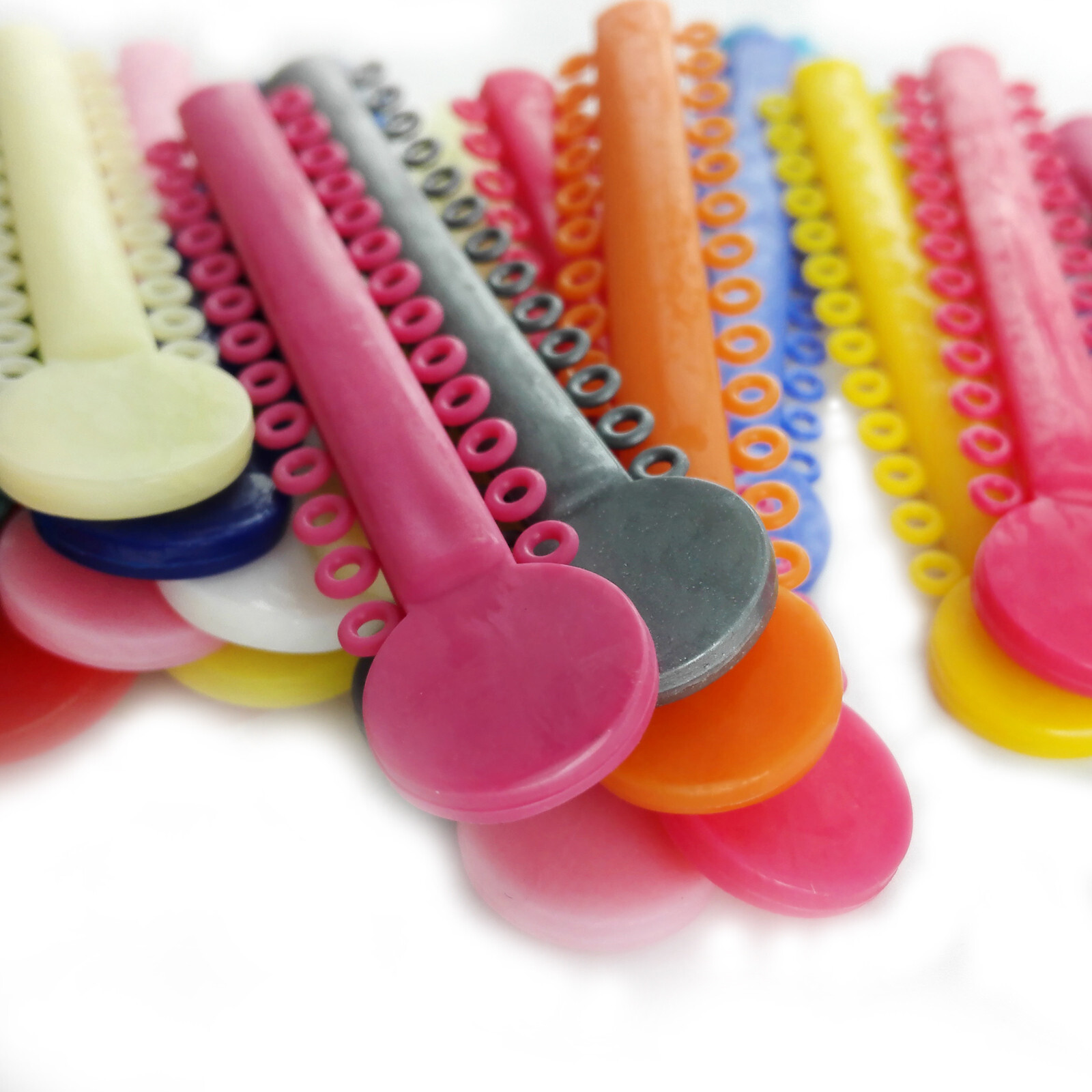 Dental Orthodontic Ligature Ties Elastic Rubber Bands Multi Colors 1040Pcs/Pack