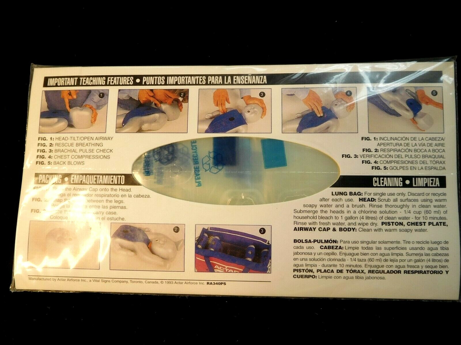 Actar 911 INFANTRY Adult Lungs Pack of 100 New Sealed – Free Shipping from USA